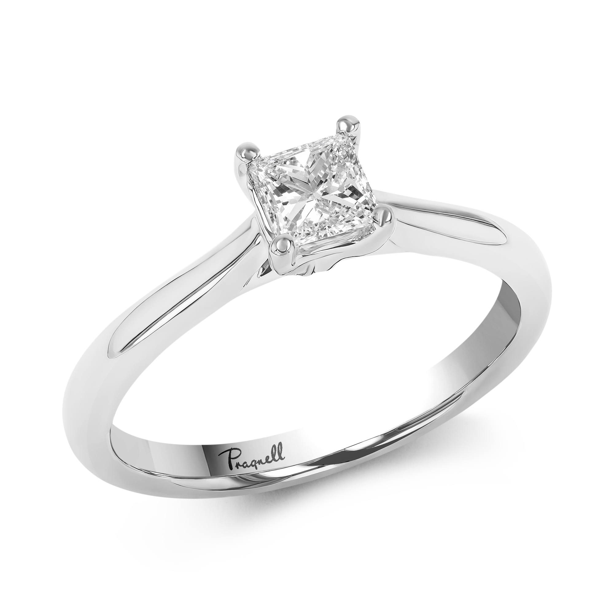 Gaia 0.40ct Diamond Solitaire Ring Princess Cut, Claw Set_1