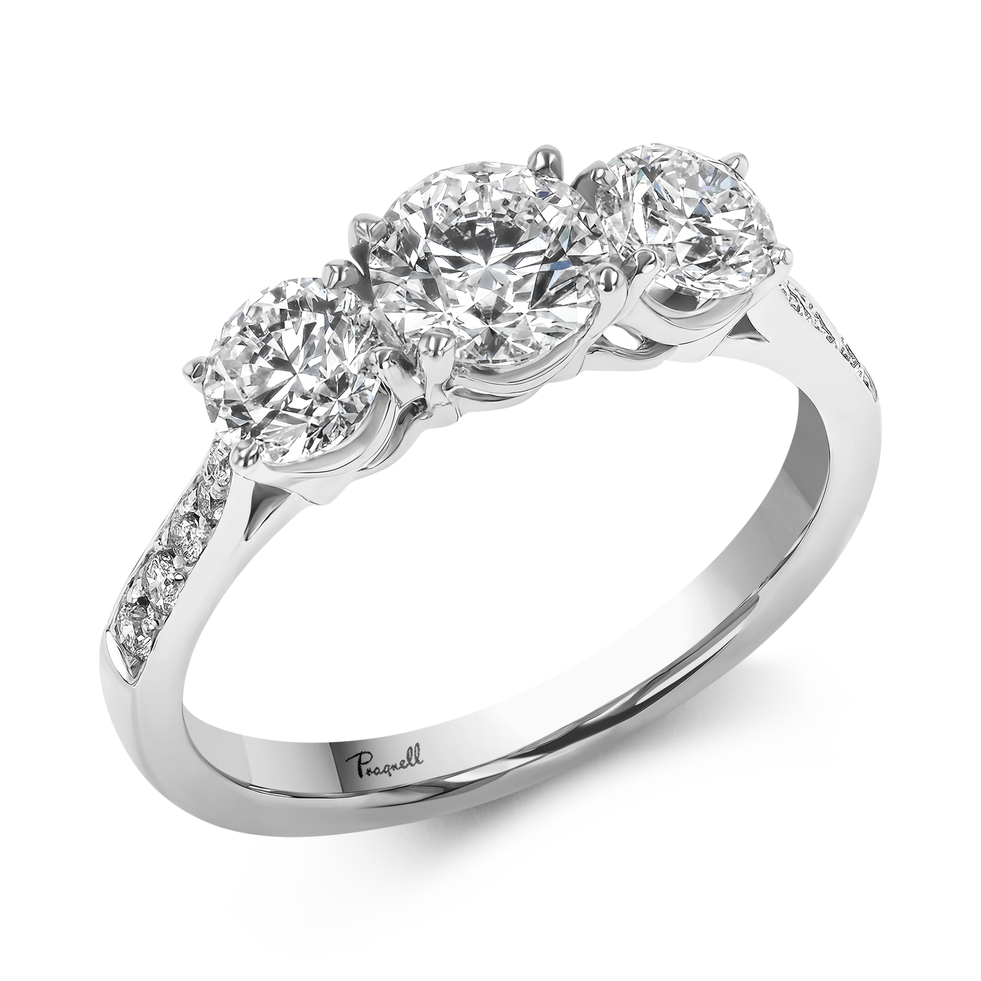 Duchess 1.50ct Diamond Three Stone Ring Brilliant cut, Claw set_1