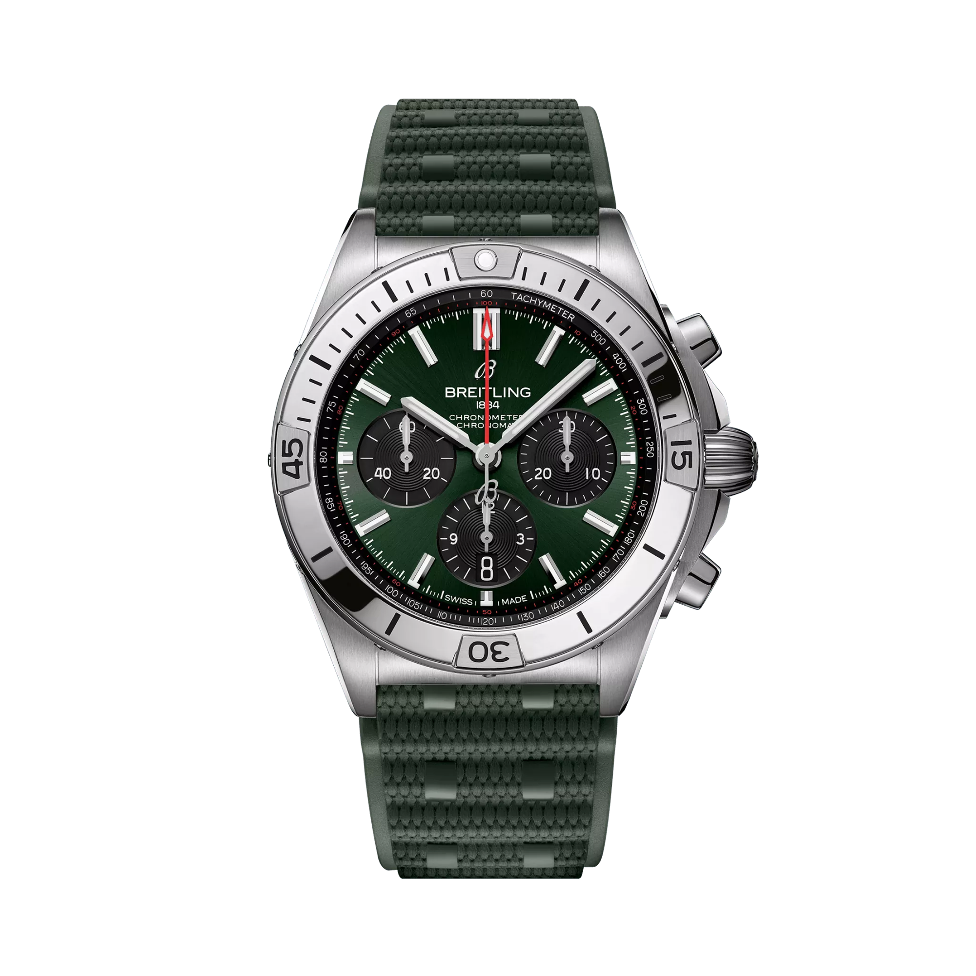 Breitling Chronomat B01 42mm, Green Dial, Baton Numerals_1