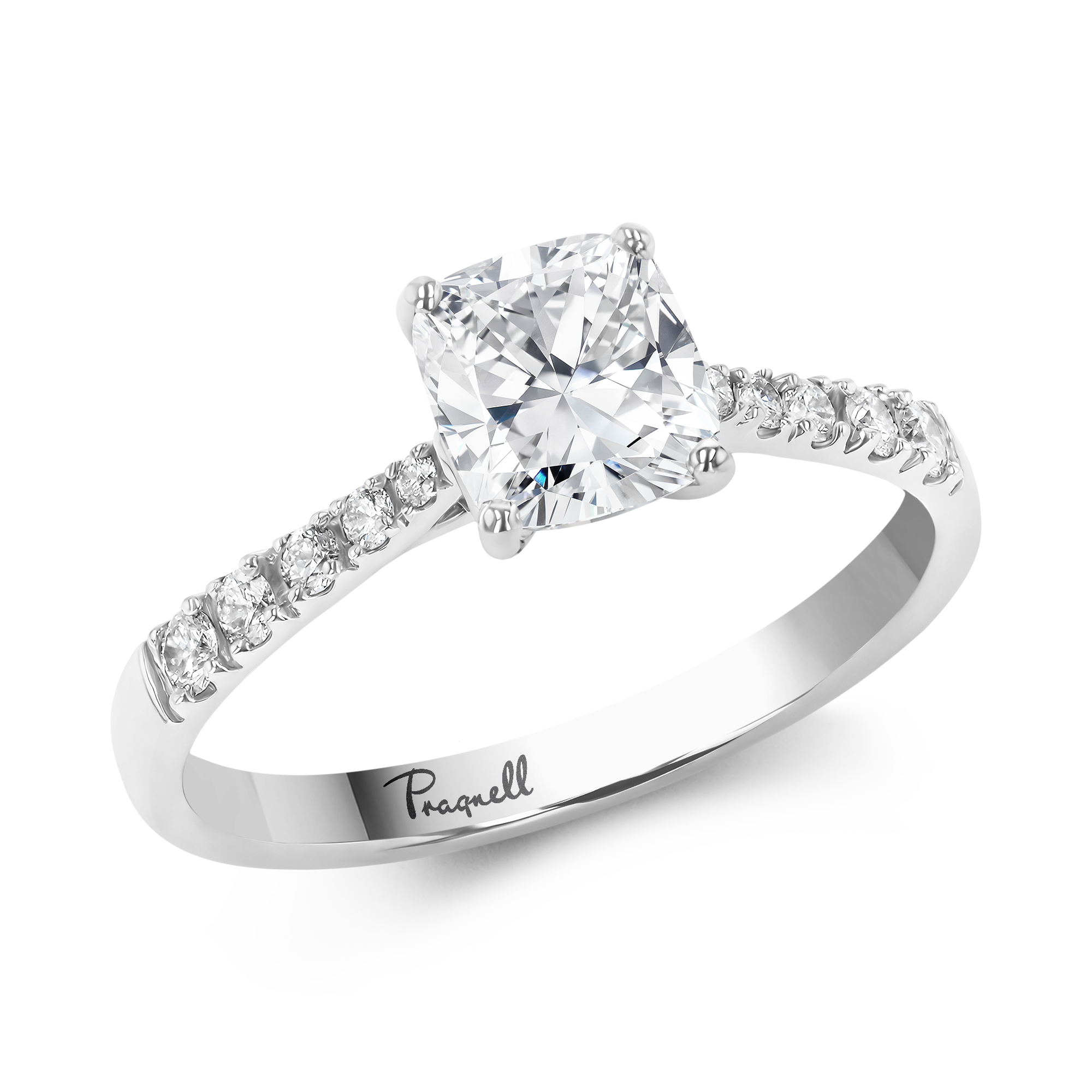 Cushion Cut 1.01ct Diamond Solitaire Ring Cushion modern cut, Claw set_1