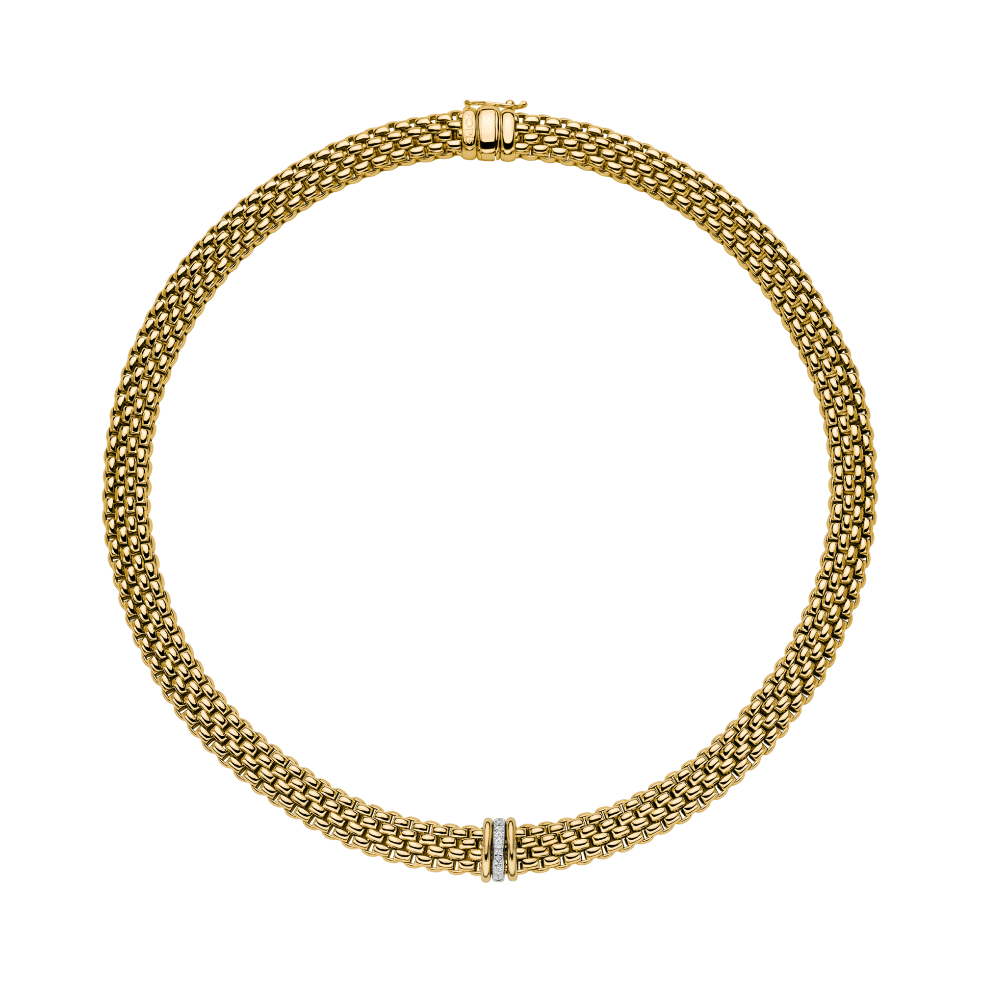 Fope Panorama Flex-It Necklace Round Brilliant Cut, Pave Set_1