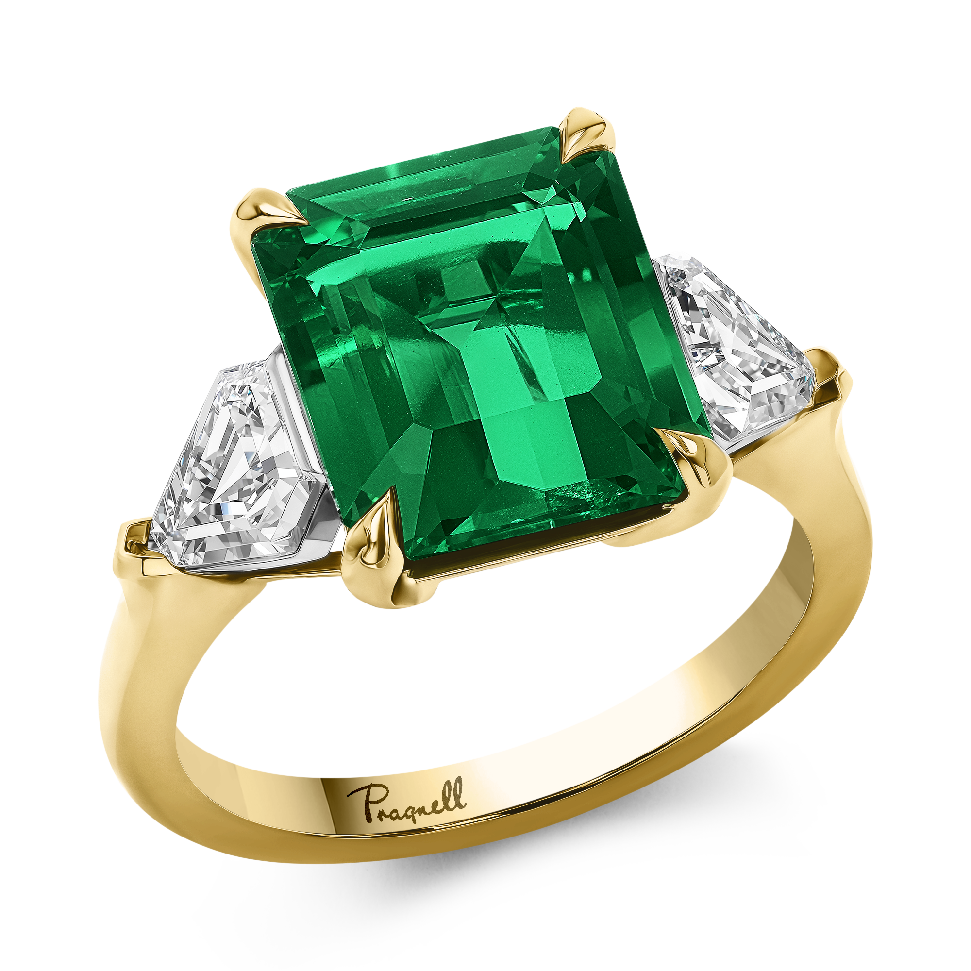 Masterpiece 4.85ct Colombian Emerald and Diamond Ring Octagon Cut, Claw Set_1