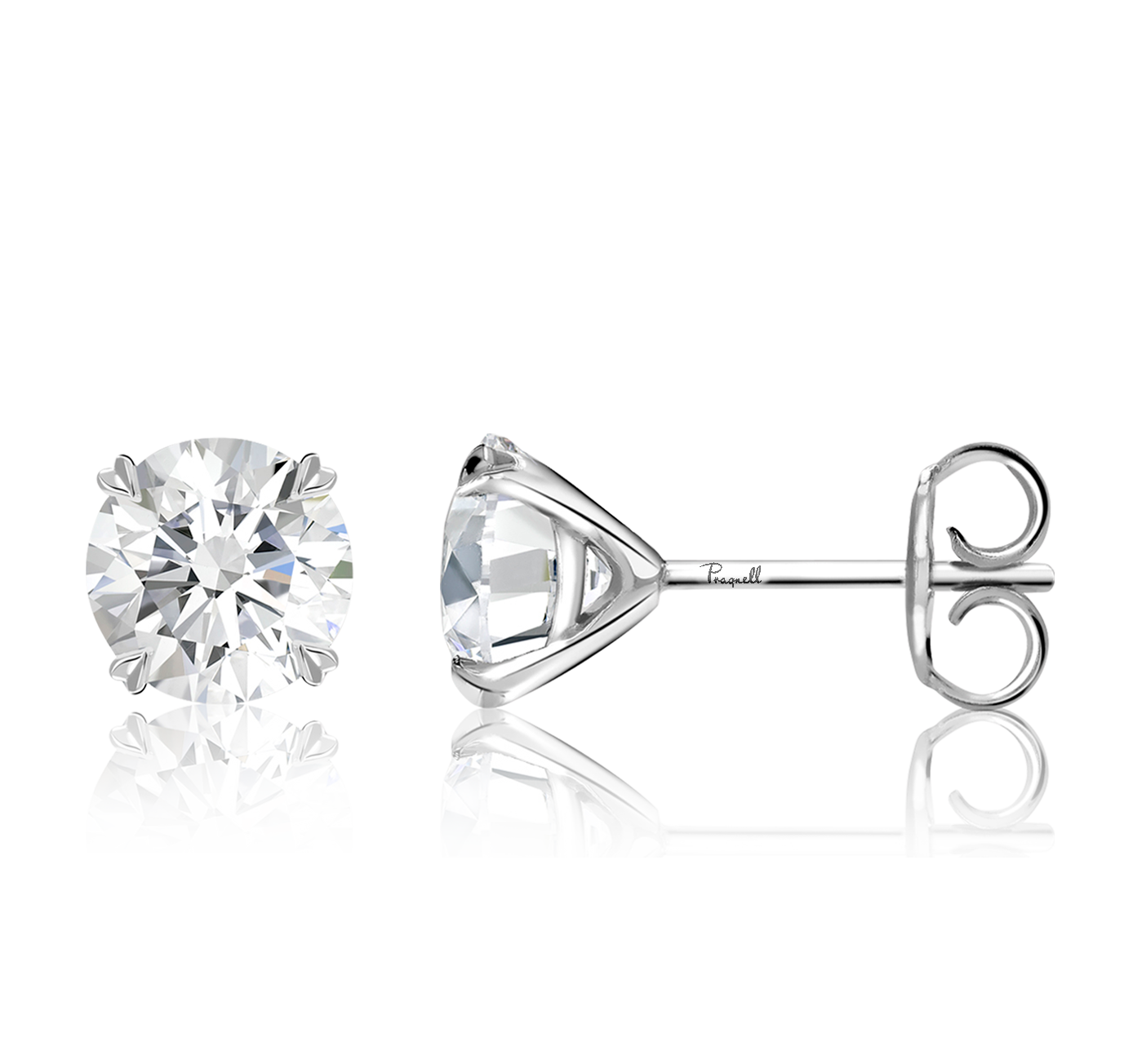 Windsor 2.84ct Diamond Stud Earrings Brilliant cut, Claw set_2