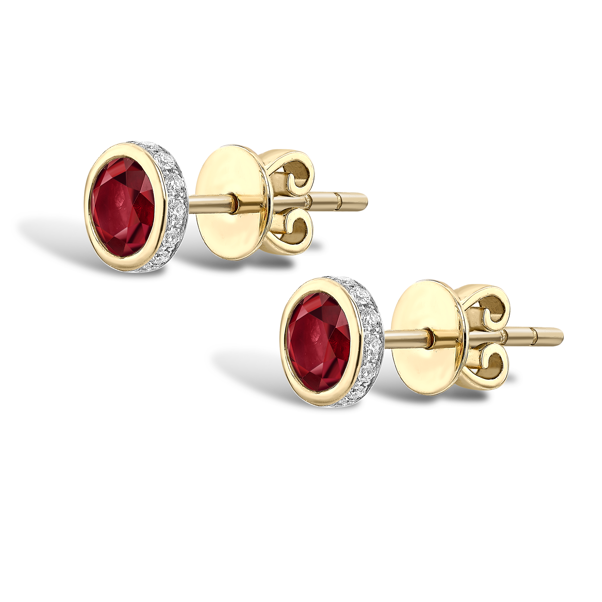 Sundance Ruby Stud Earrings Brilliant Cut, Rubover Set_2