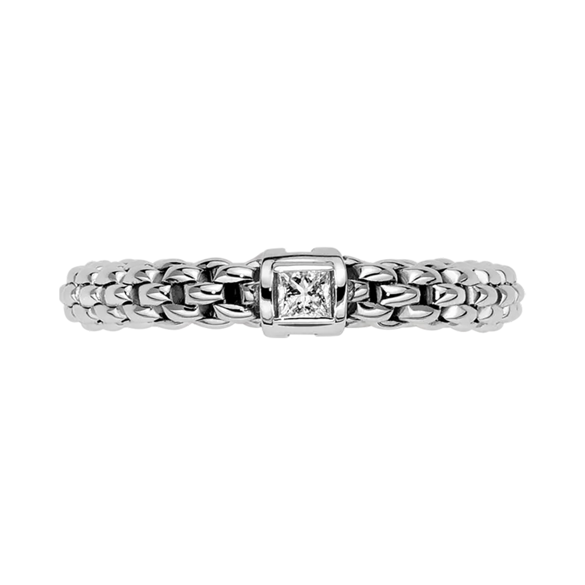 Fope Souls Flex-It Diamond Ring Square Cut, Rubover Set_2