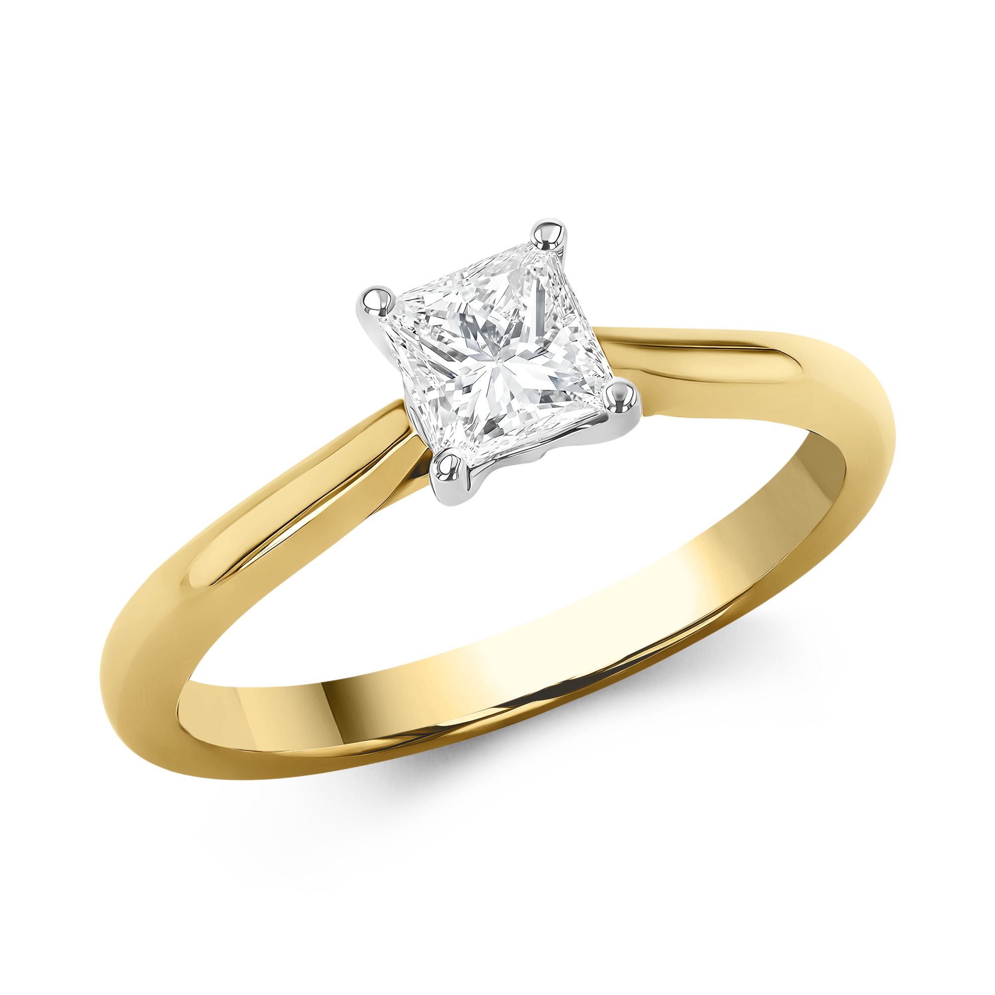 Gaia 0.50ct Diamond Solitaire Ring Princess Cut, Claw Set_1