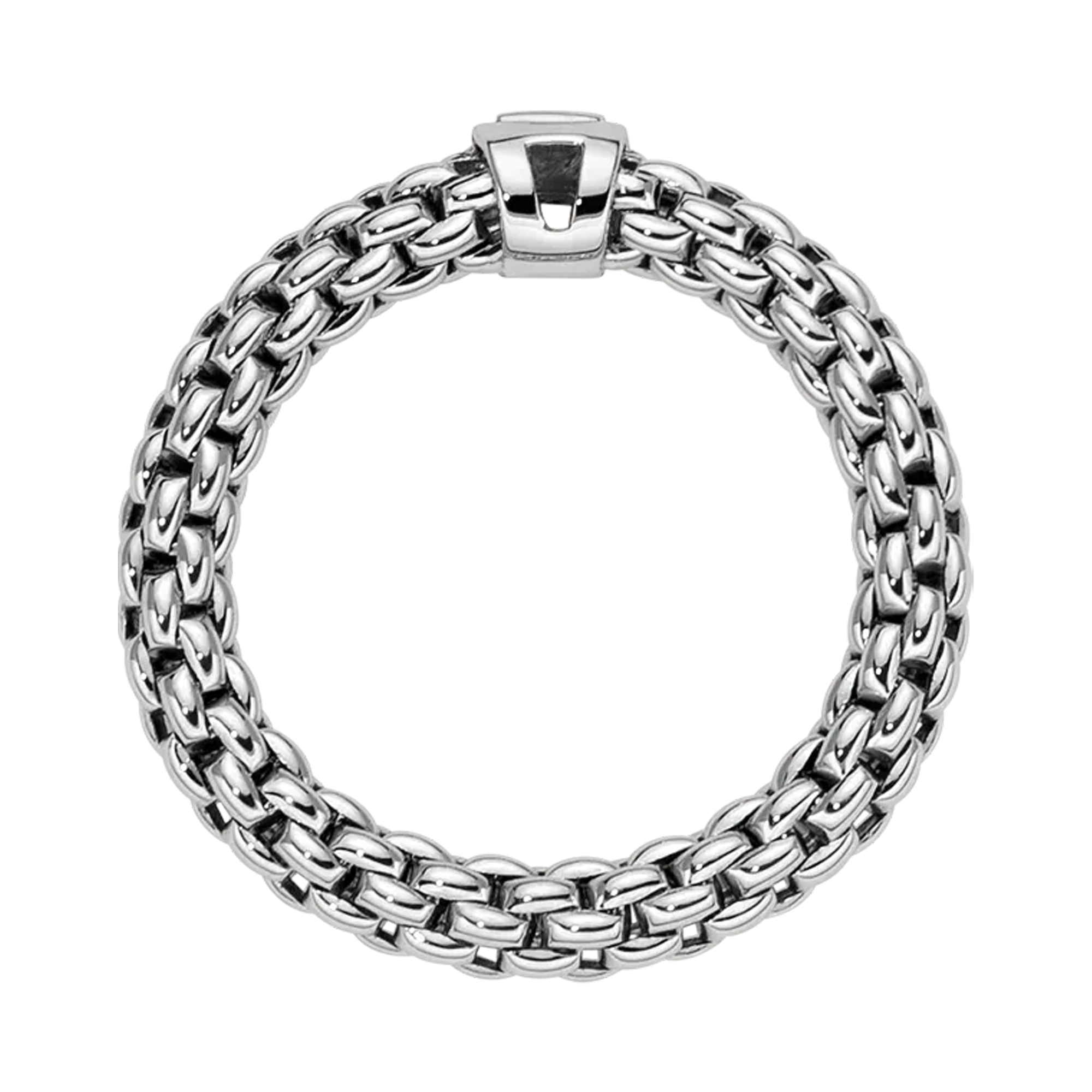 Fope Souls Flex-It Diamond Ring Square Cut, Rubover Set_3