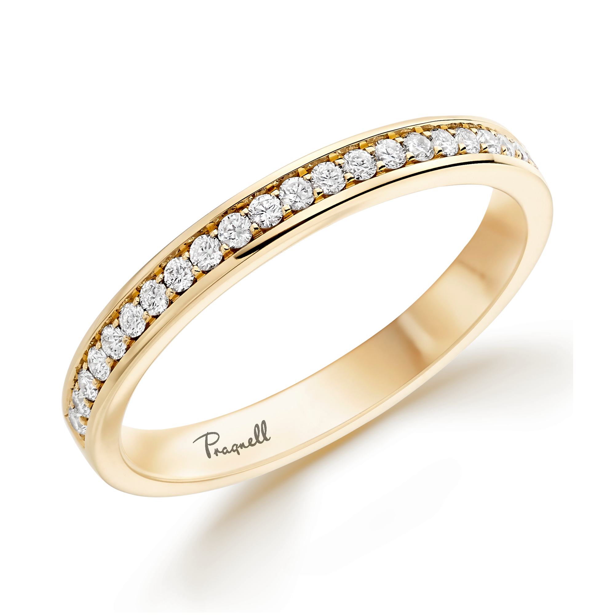 Brilliant Cut Diamond Half Eternity Ring Brilliant Cut, Half Eternity, Thread Set_1