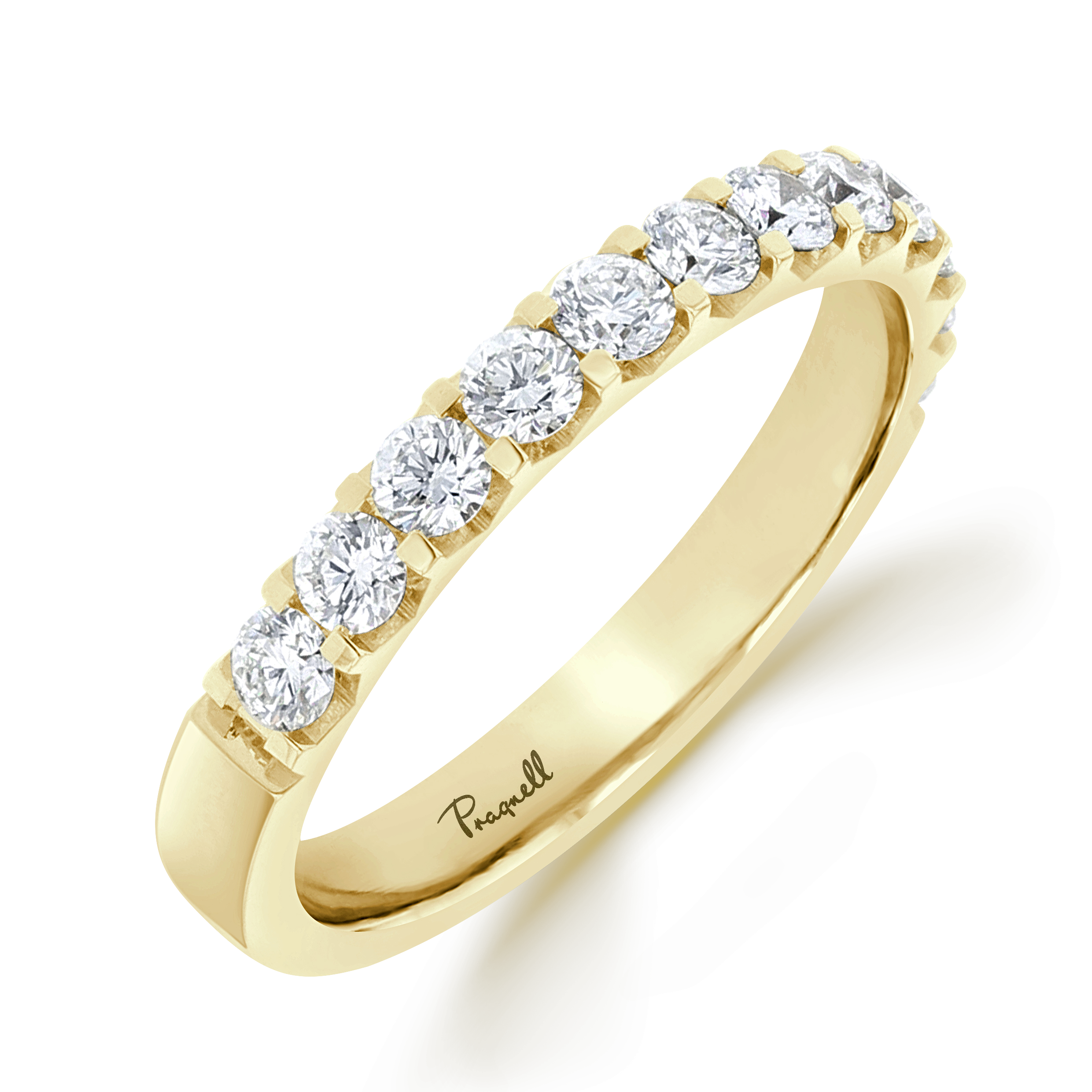 Brilliant Cut Diamond Half Eternity Ring Brilliant Cut, Half Eternity, Claw Set_1