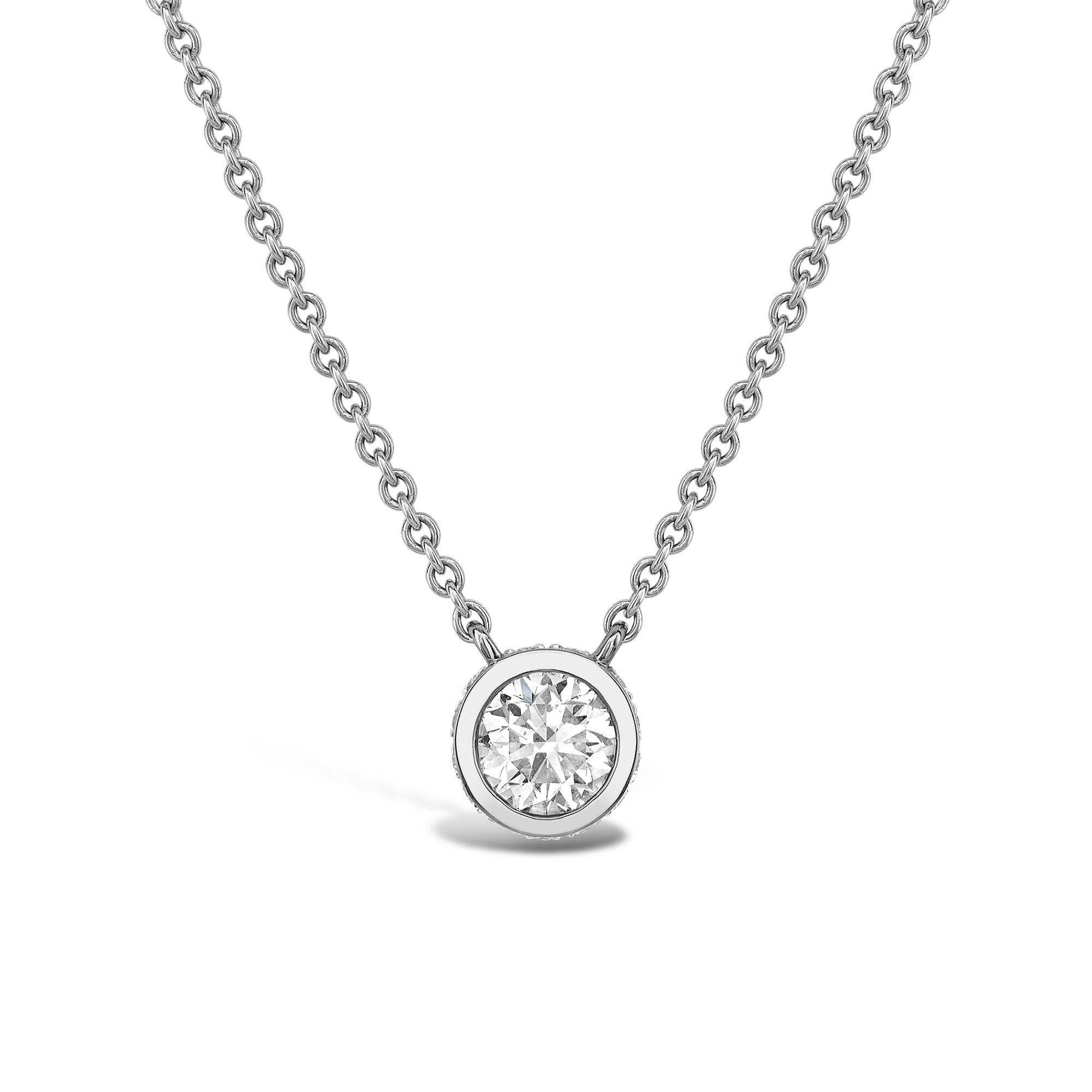 Sundance Diamond Pendant Brilliant Cut@ Rubover Set_1