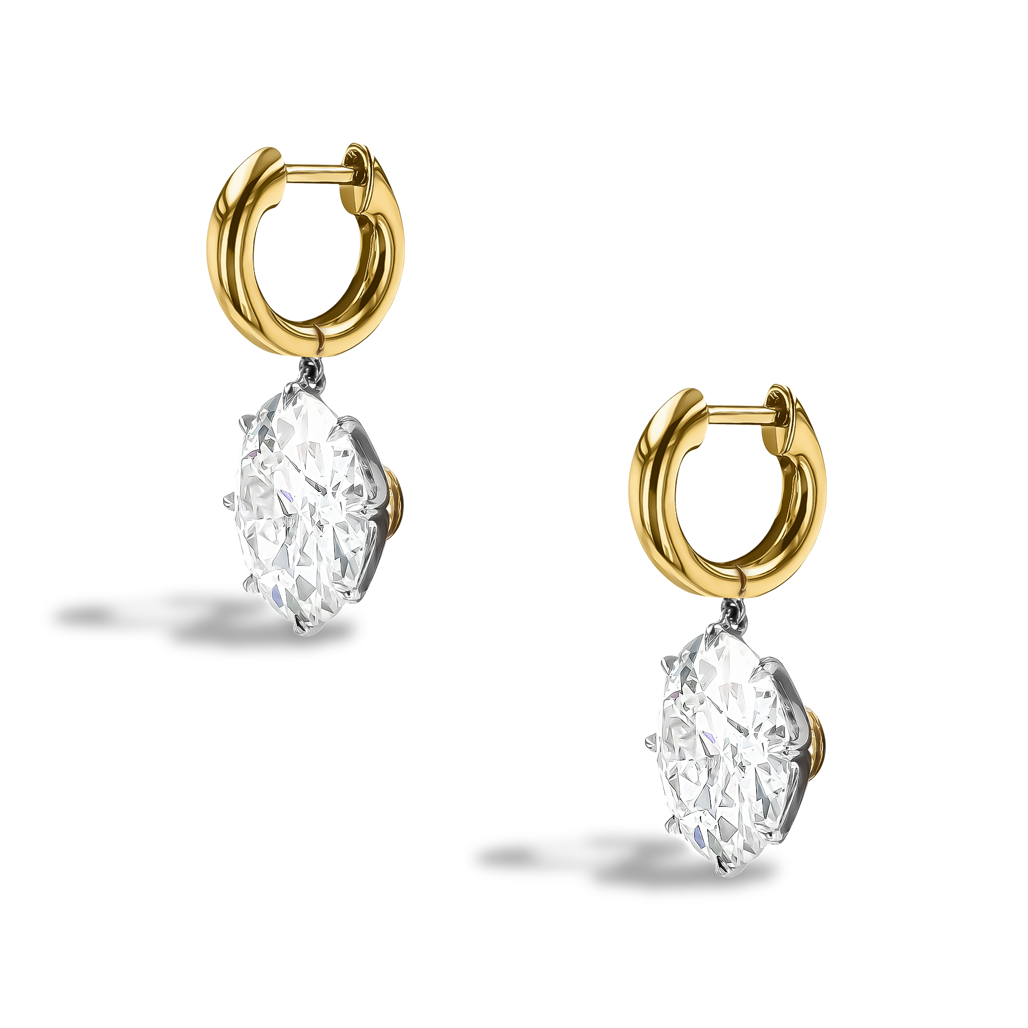 Masterpiece 10.95ct Diamond Drop Earrings Old, Claw Set_3