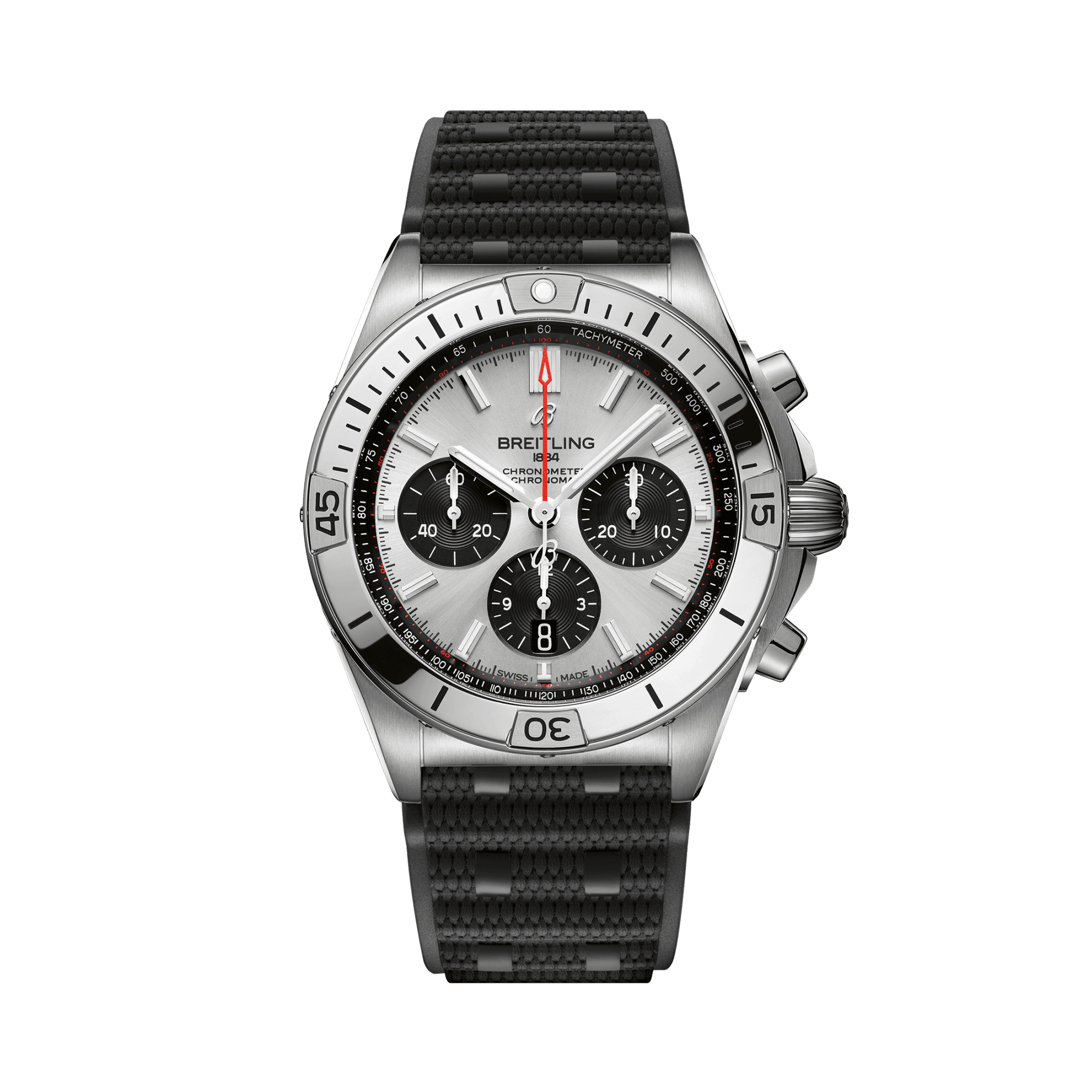 Breitling Chronomat B01 42mm, Silver Dial, Baton Numerals_1