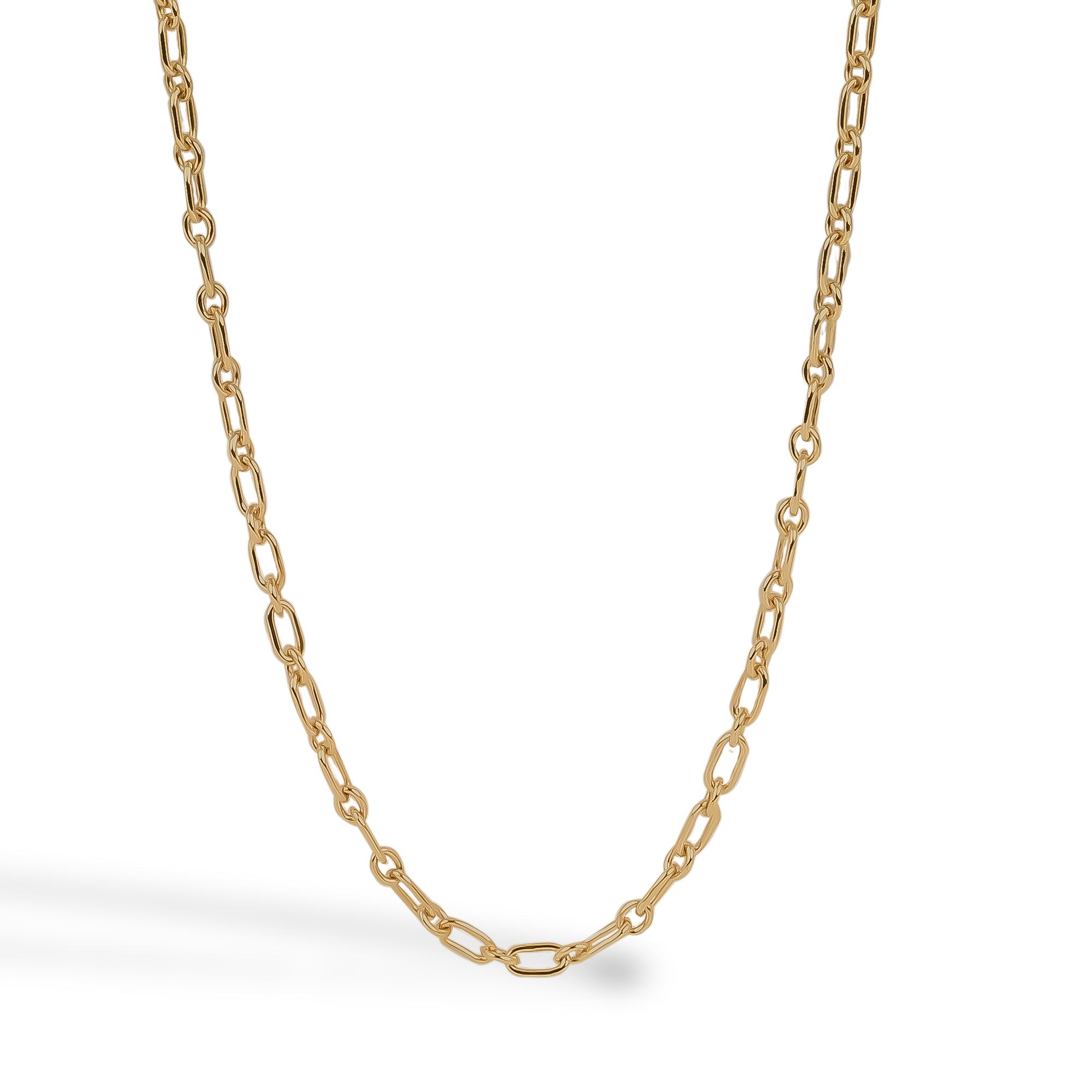 Gold Link Chain Necklace _2