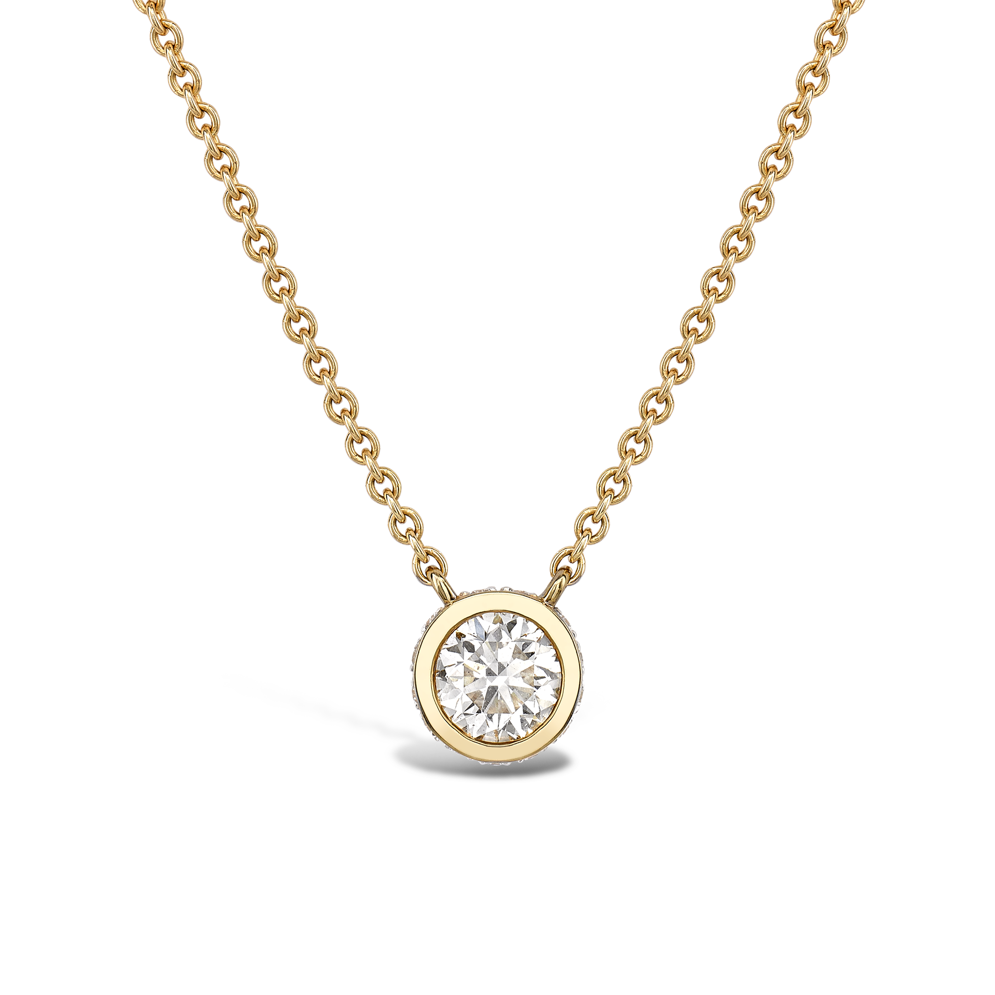 Sundance Diamond Pendant Brilliant Cut@ Rubover Set_1