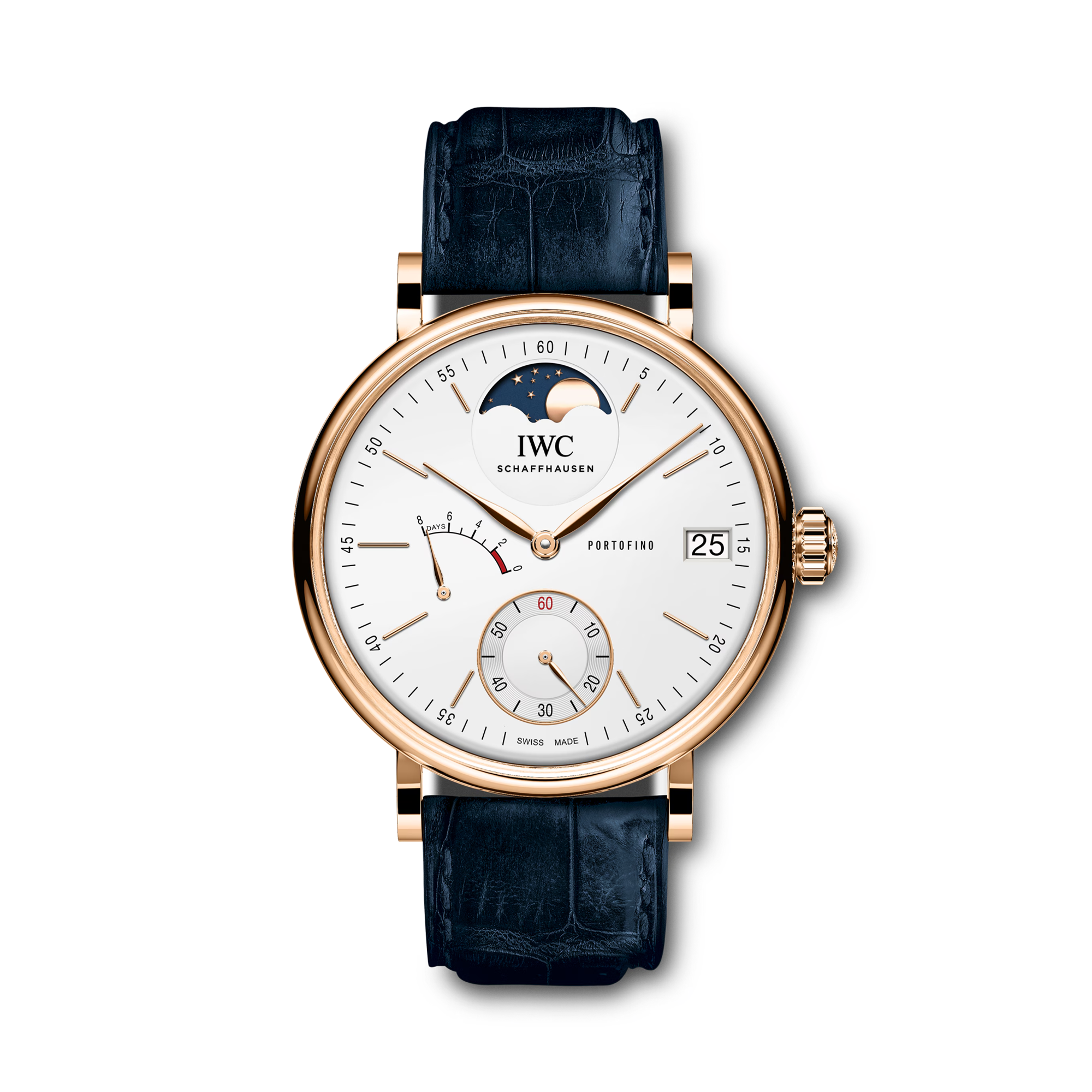 IWC Portofino Hand-Wound Moonphase 45mm, Silver Dial, Baton Numerals_1