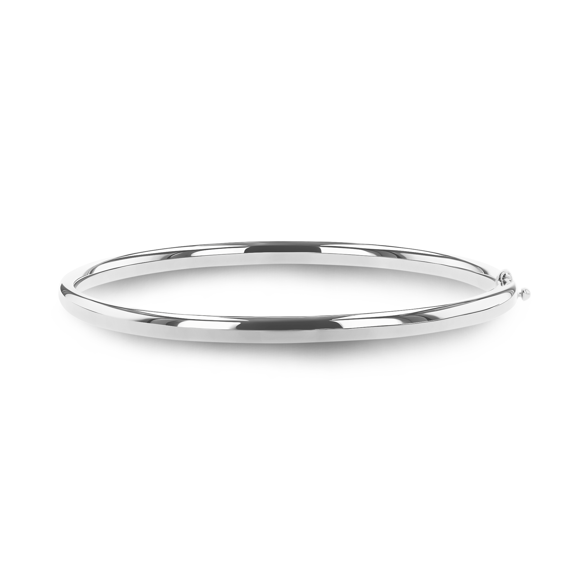 Plain Polished 4mm Oval Bangle _1