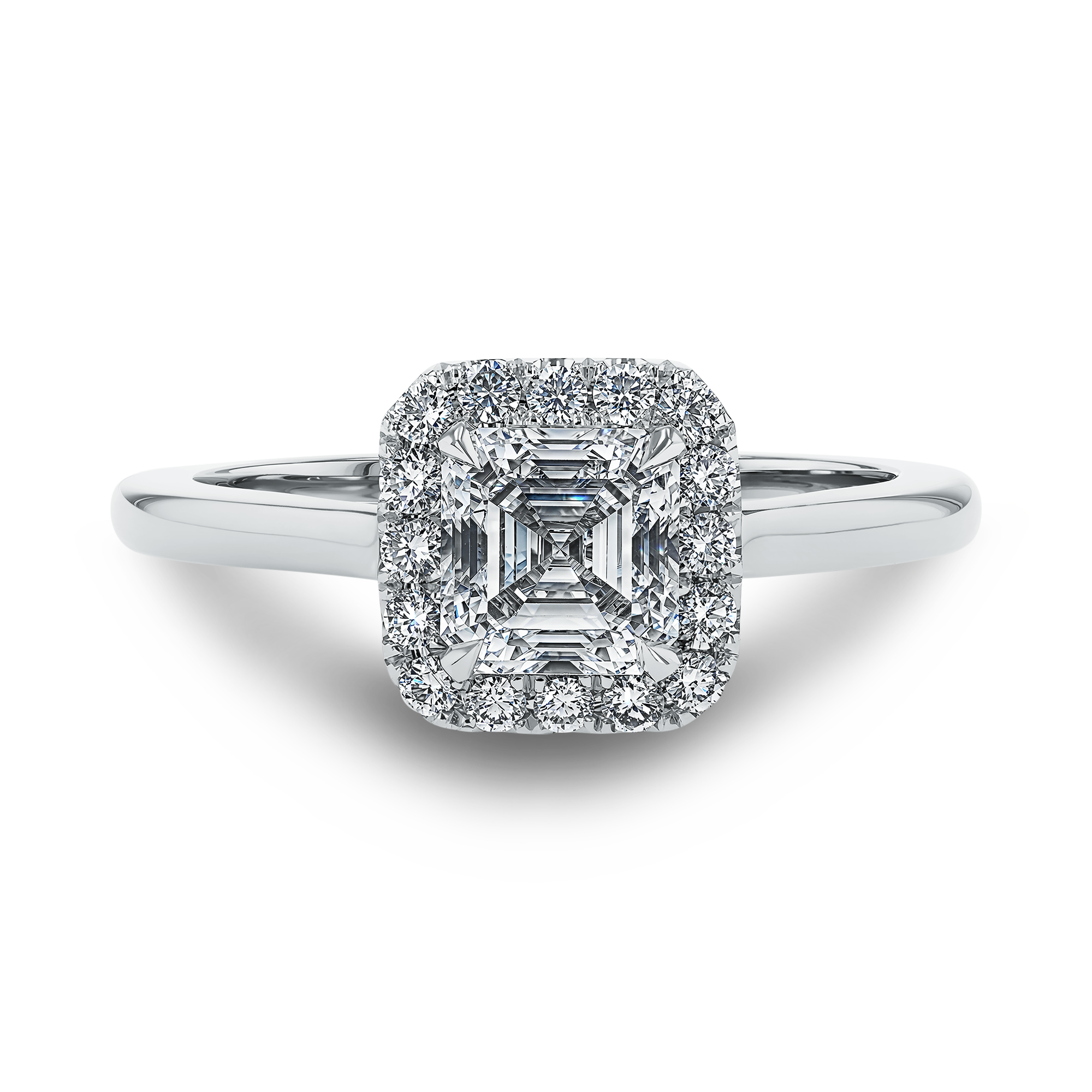 Asscher Cut 1.04ct Diamond Ring Asscher Cut, Claw Set_2