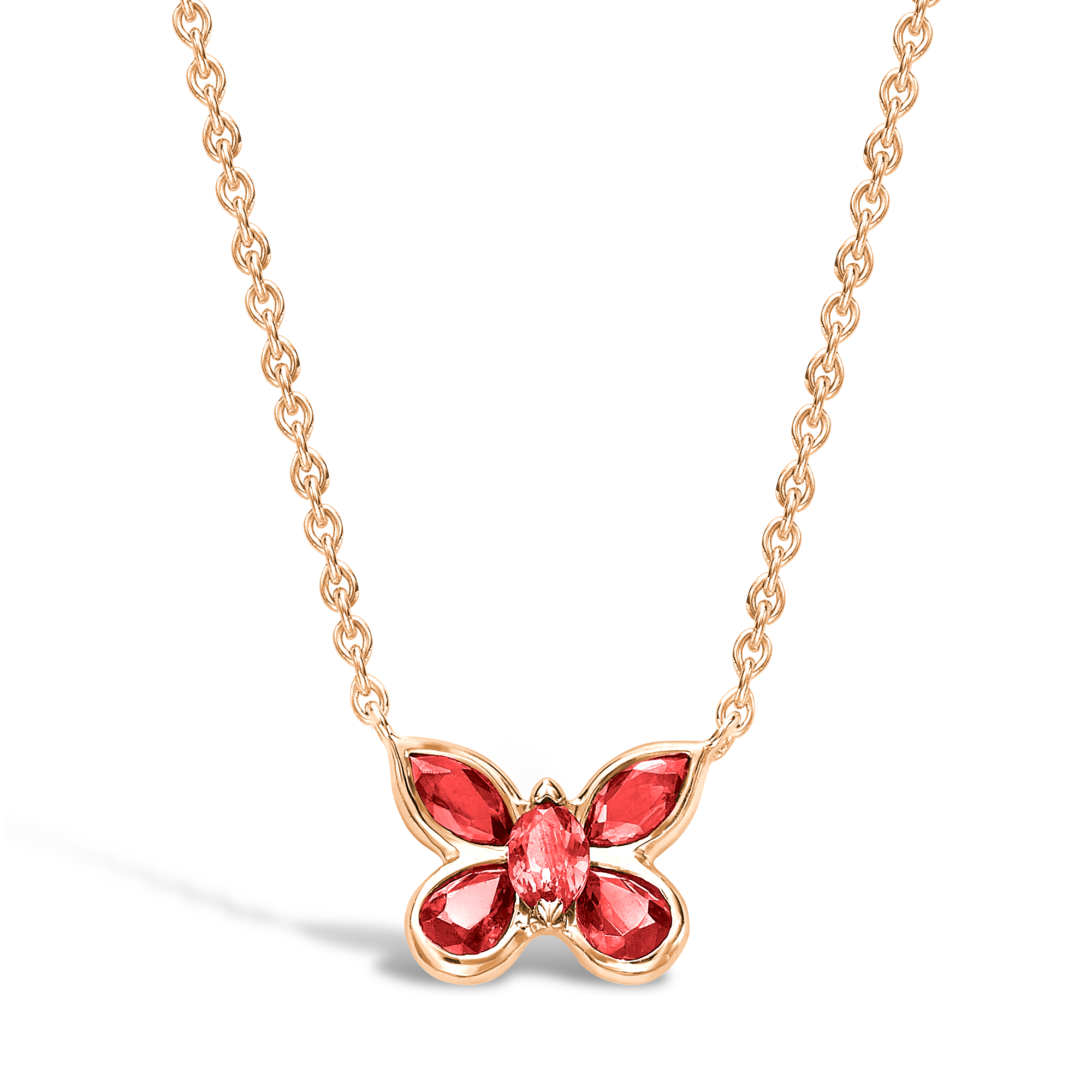 Butterfly Ruby Pendant Pear and Marquise Cut, Rubover Set_1