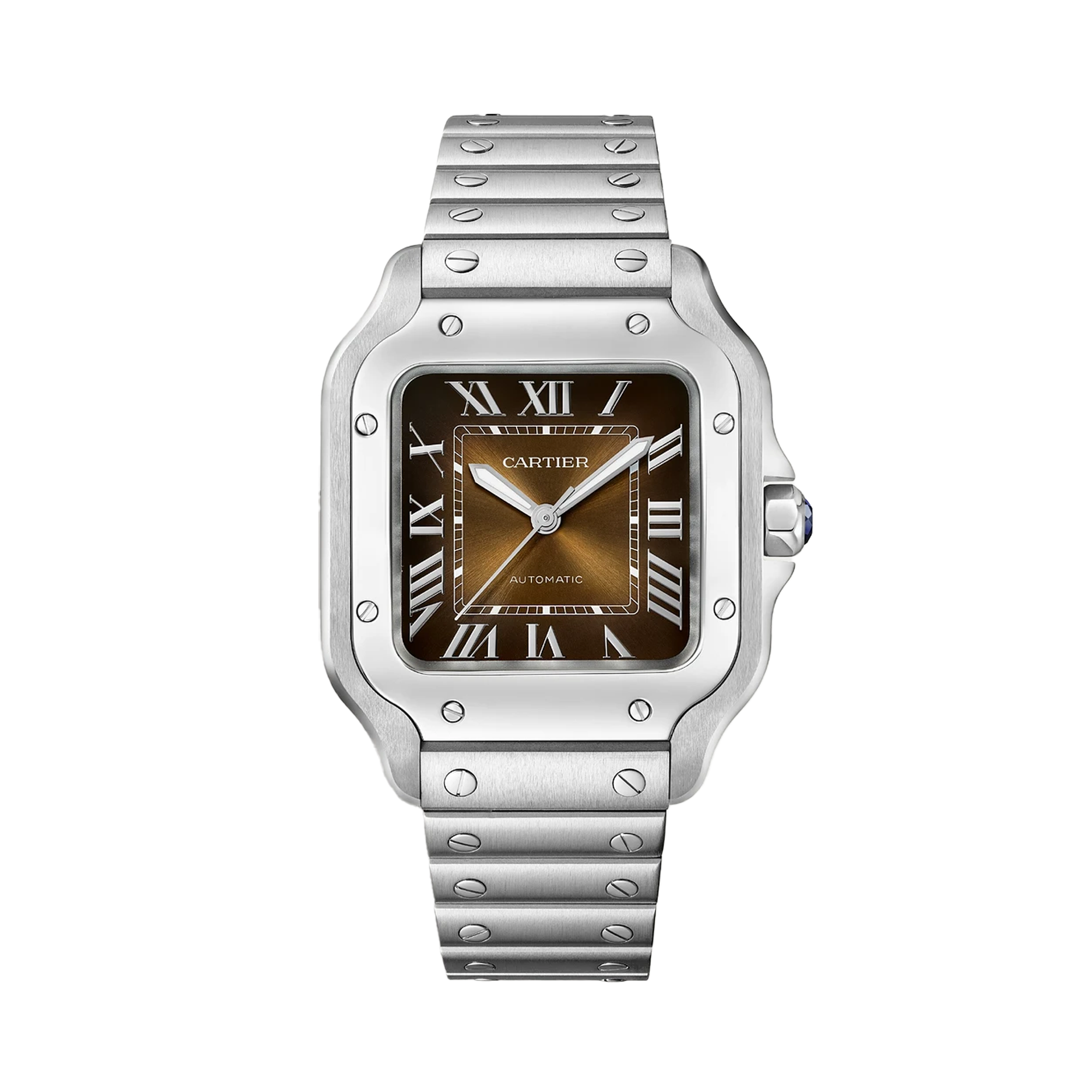 Cartier Santos de Cartier 35.1mm, Brown Dial, Roman Numerals_1