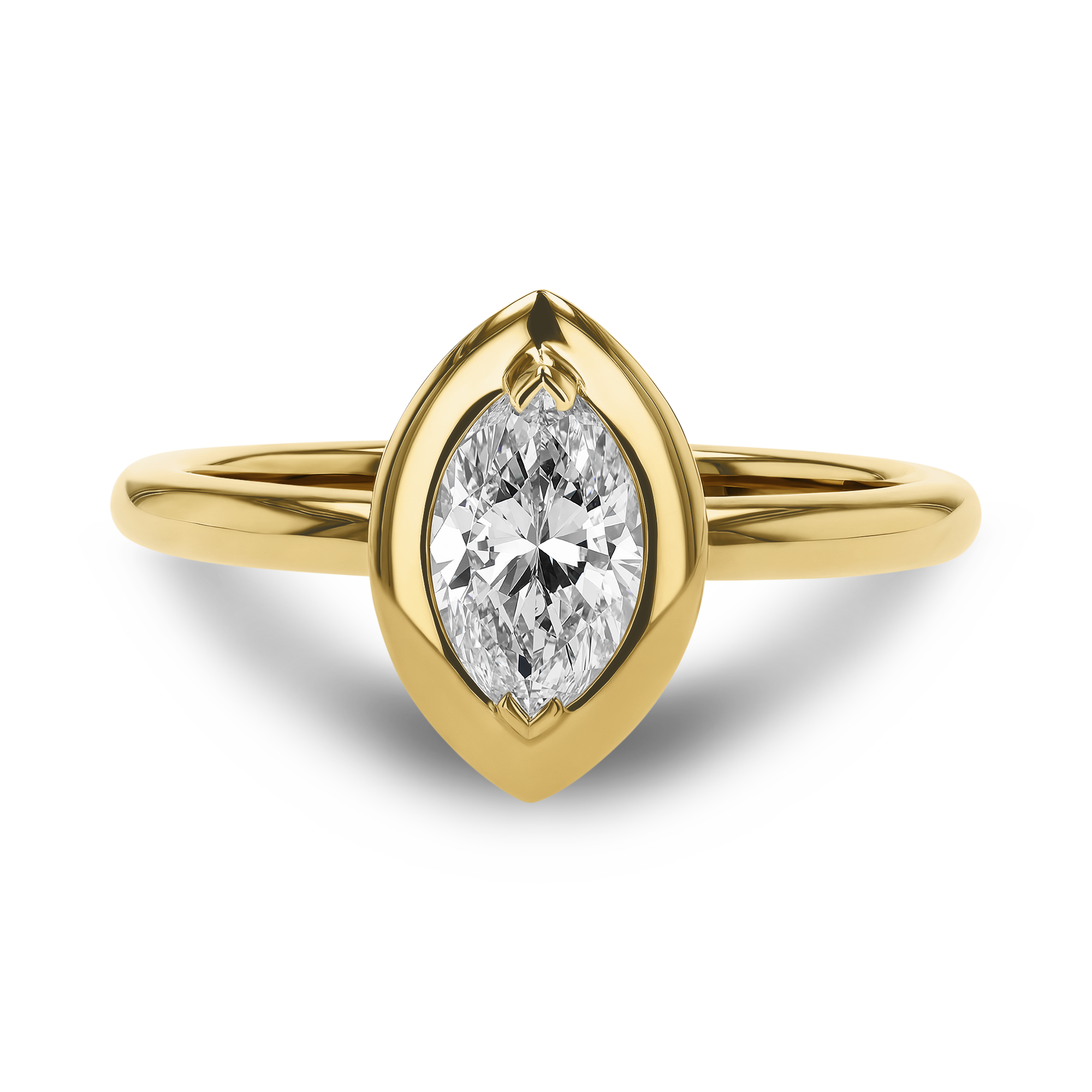 Skimming Stone 0.67ct Marquise Diamond Solitaire Ring Marquise Cut, Claw Set_2