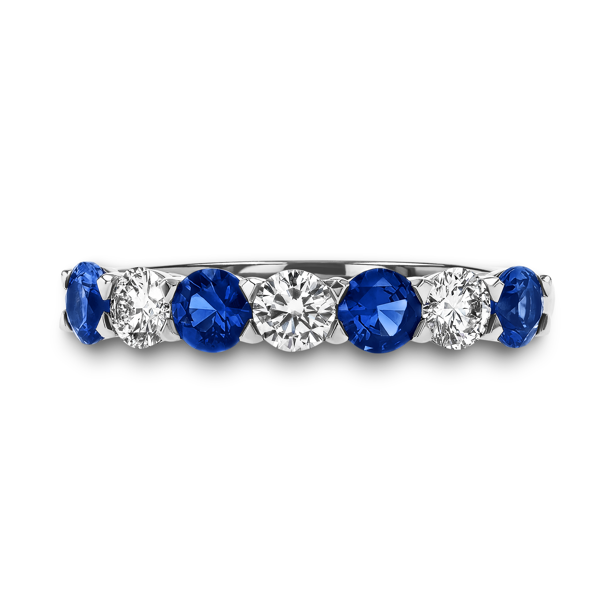 Seven Stone Sapphire and Diamond Ring Brilliant cut, Claw set_2