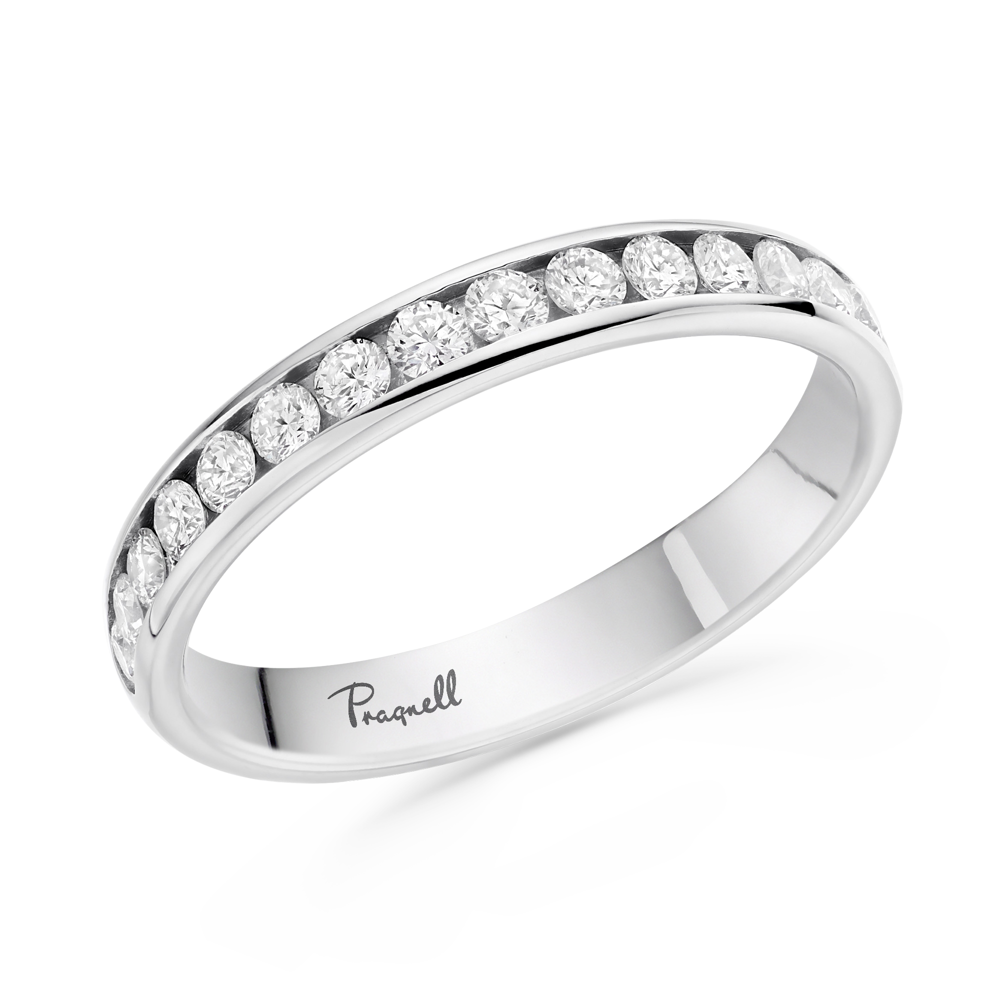 Brilliant Cut Diamond Half Eternity Ring Brilliant Cut, Half Eternity, Channel Set_1