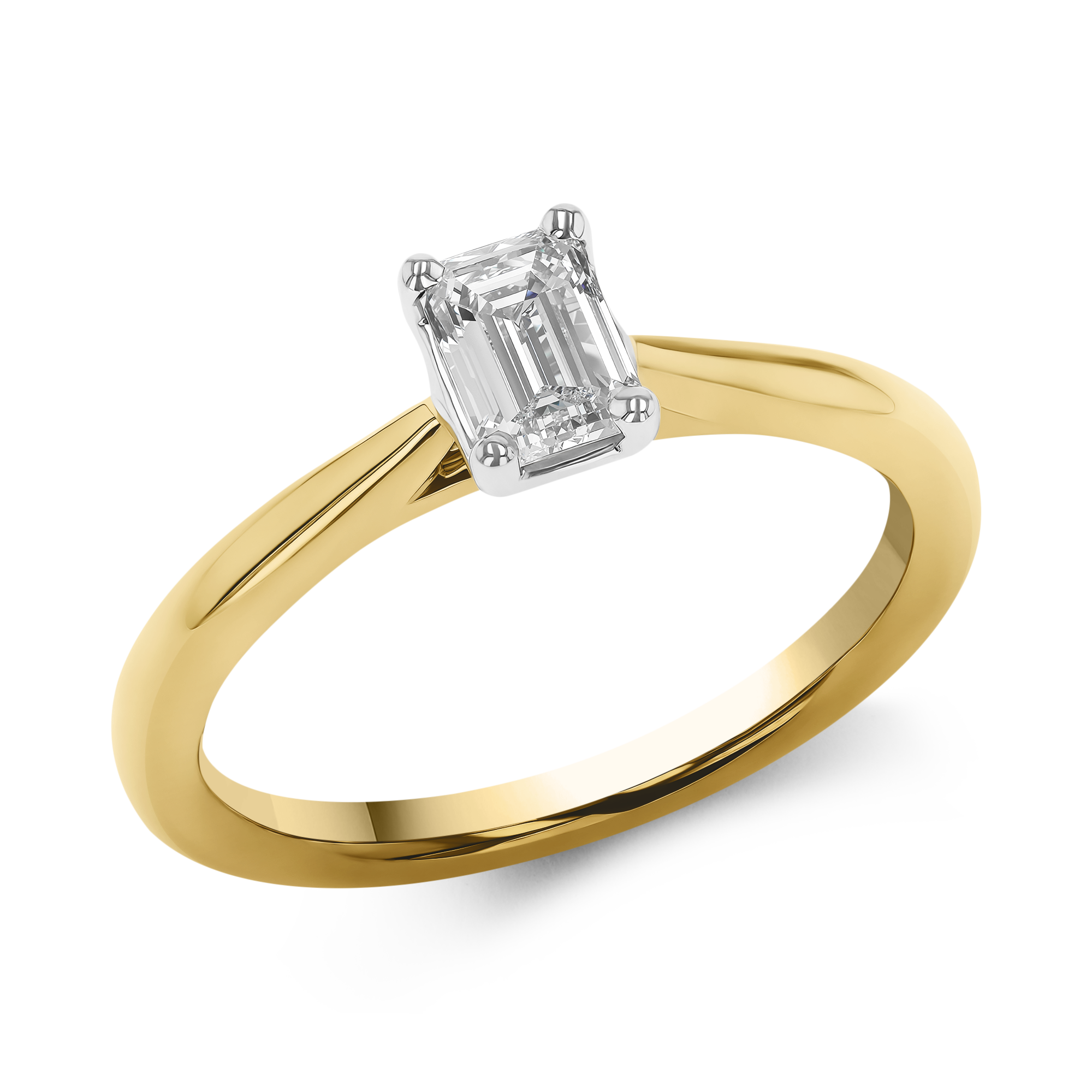 Gaia 0.50ct Diamond Ring Emerald Cut, Claw Set_1