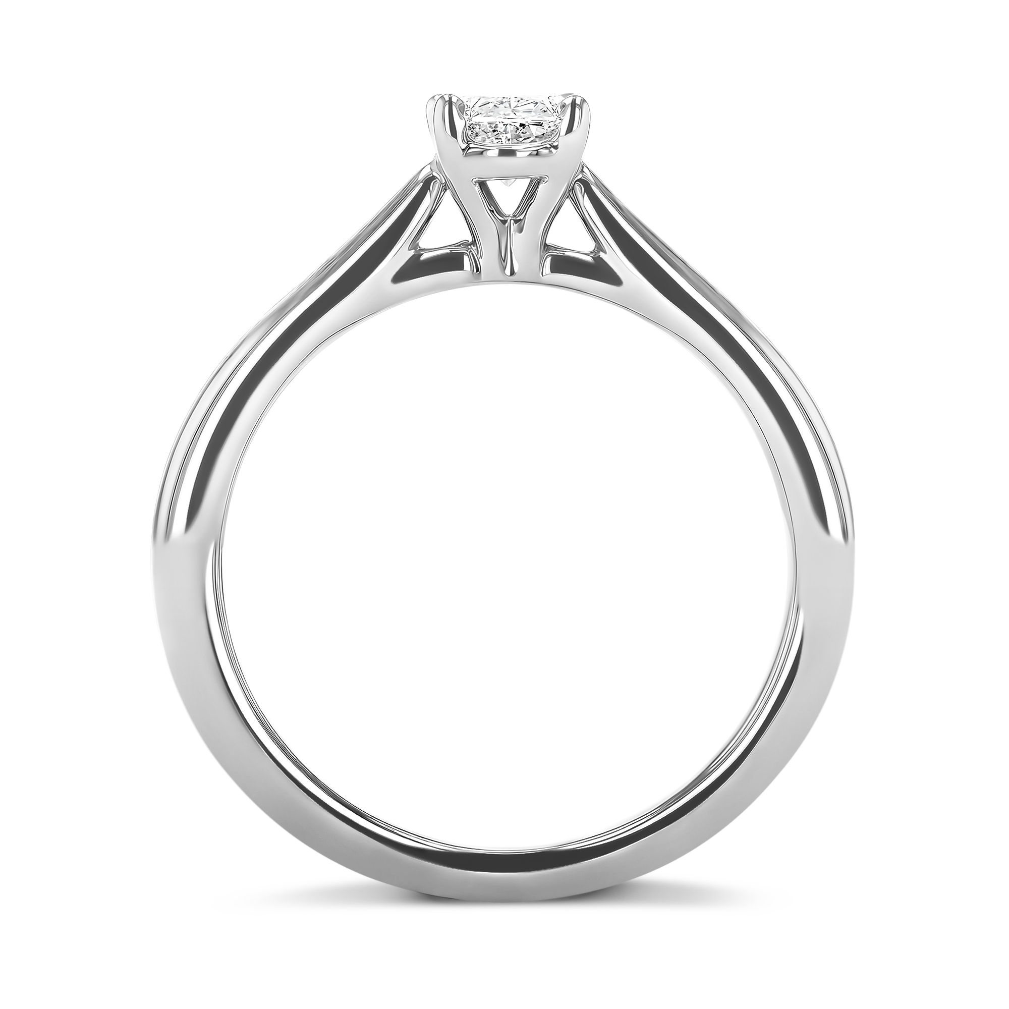 Gaia 0.52ct Diamond Solitaire Ring Oval Cut, Claw Set_3