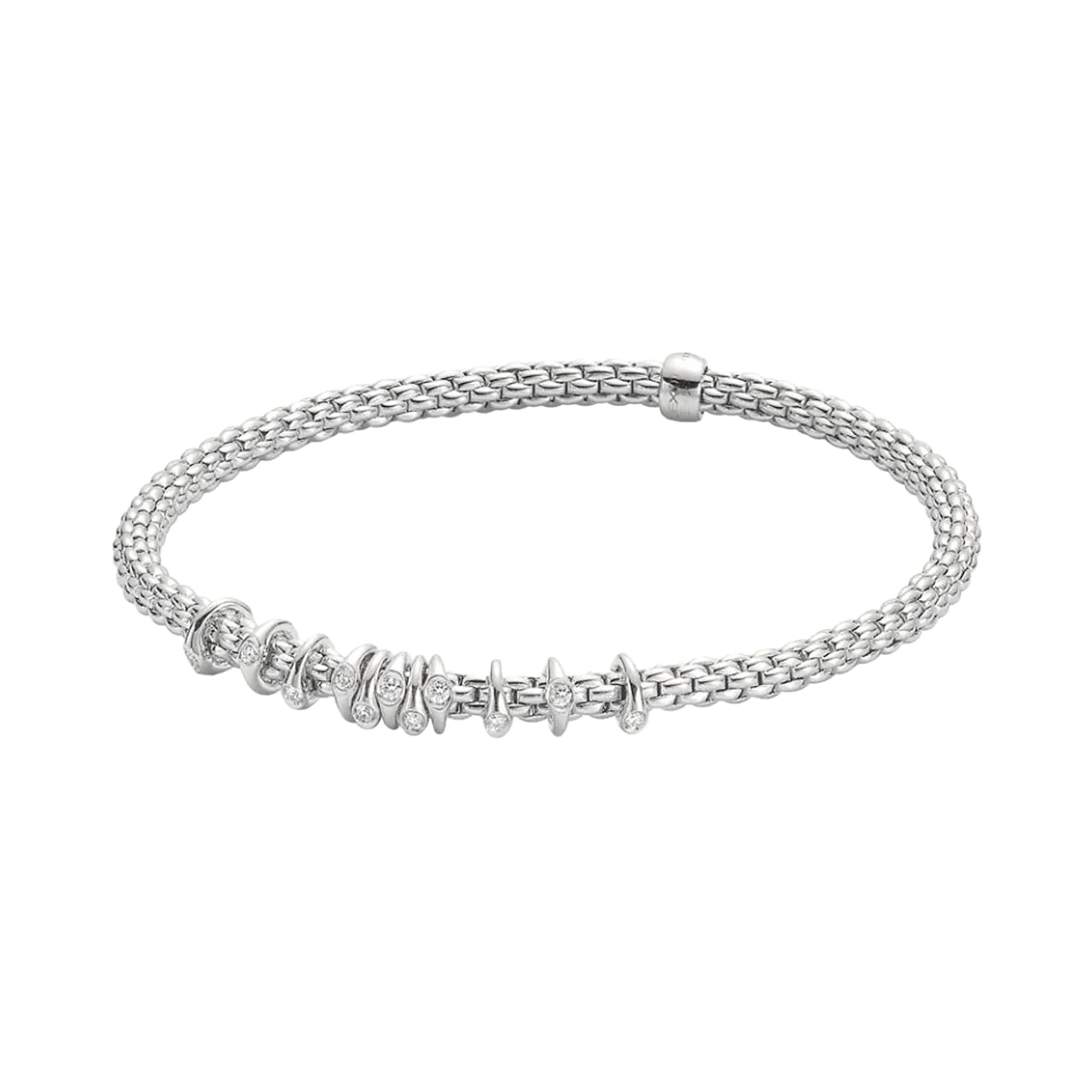 Fope Prima Diamond Bracelet Round Brilliant Cut, Rubover Set_1