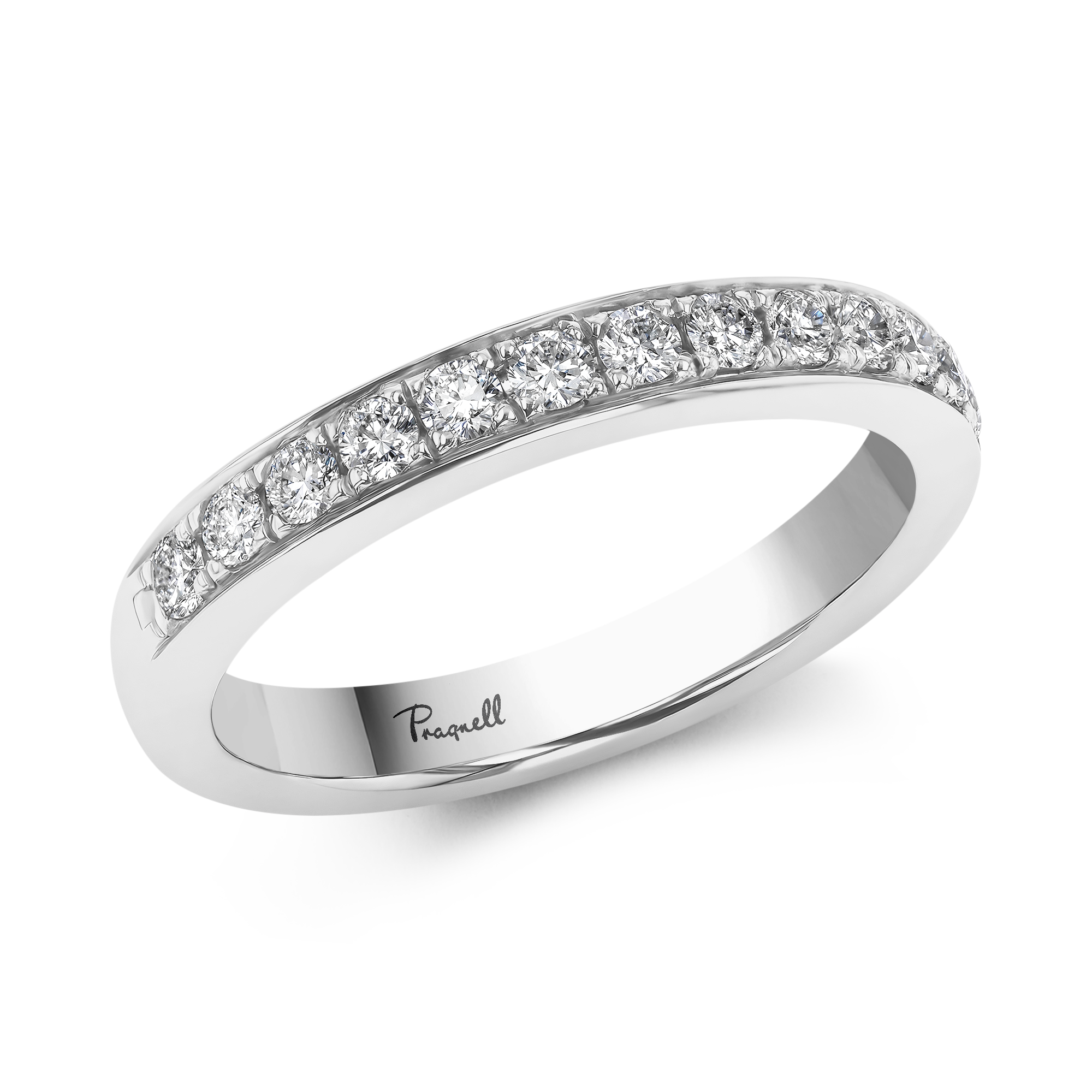 Brilliant Cut Diamond Half Eternity Ring Brilliant Cut, Half Eternity, Thread Set_1