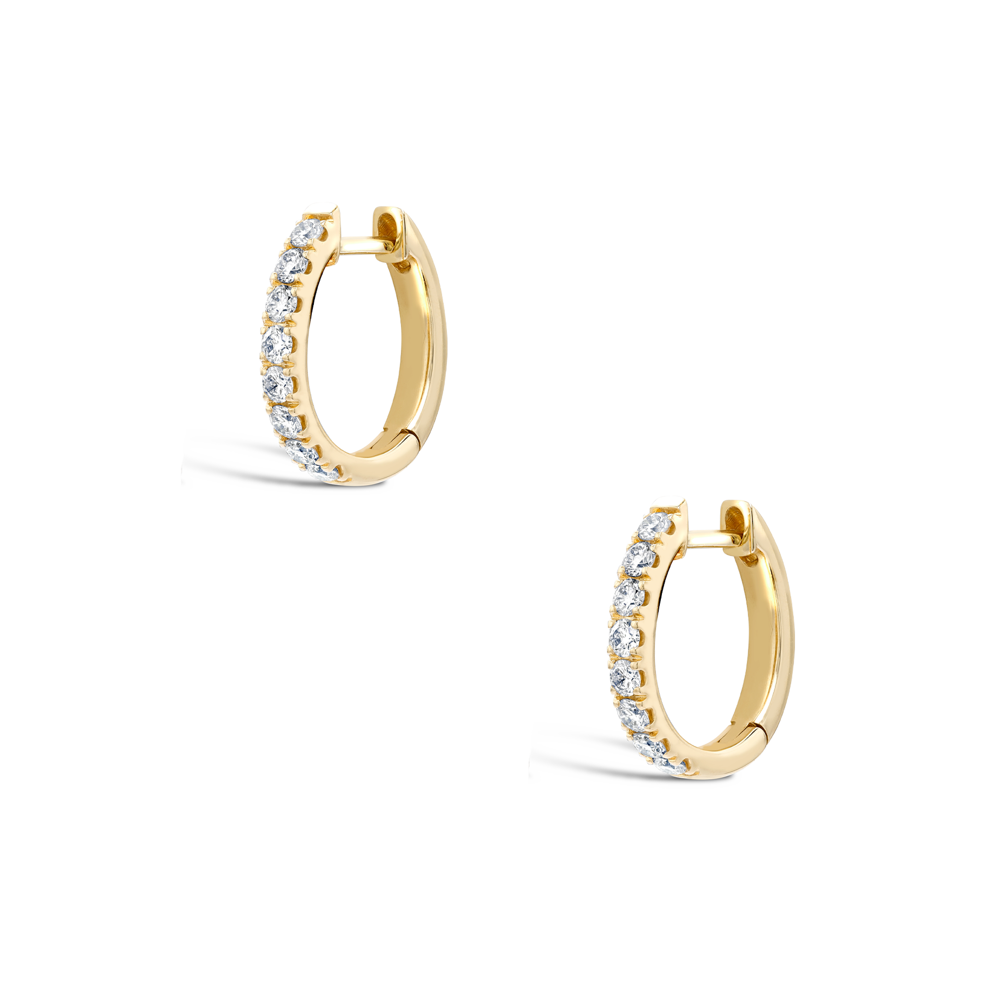 Brilliant Cut Diamond Hoop Earrings Brilliant cut, Claw set_3