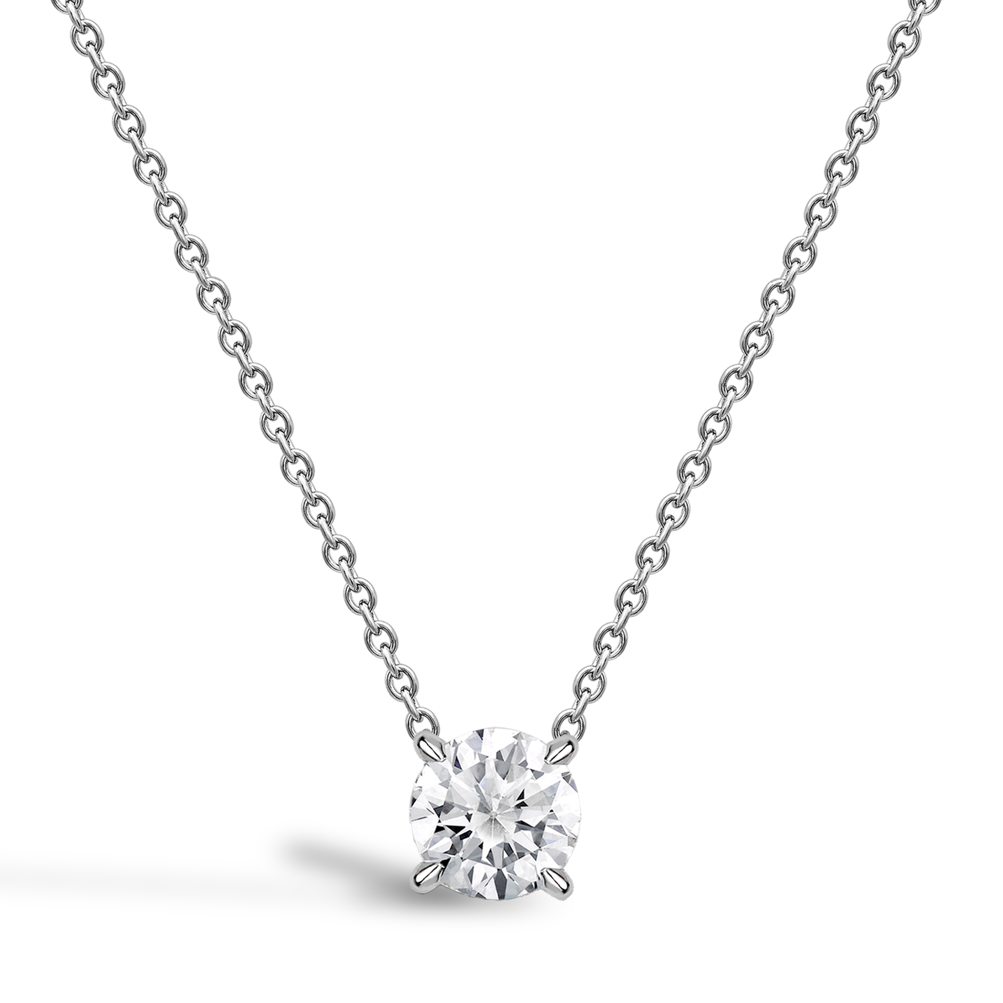 Brilliant Cut 0.70ct Diamond Pendant in 18ct White Gold Brilliant cut, Claw set_1