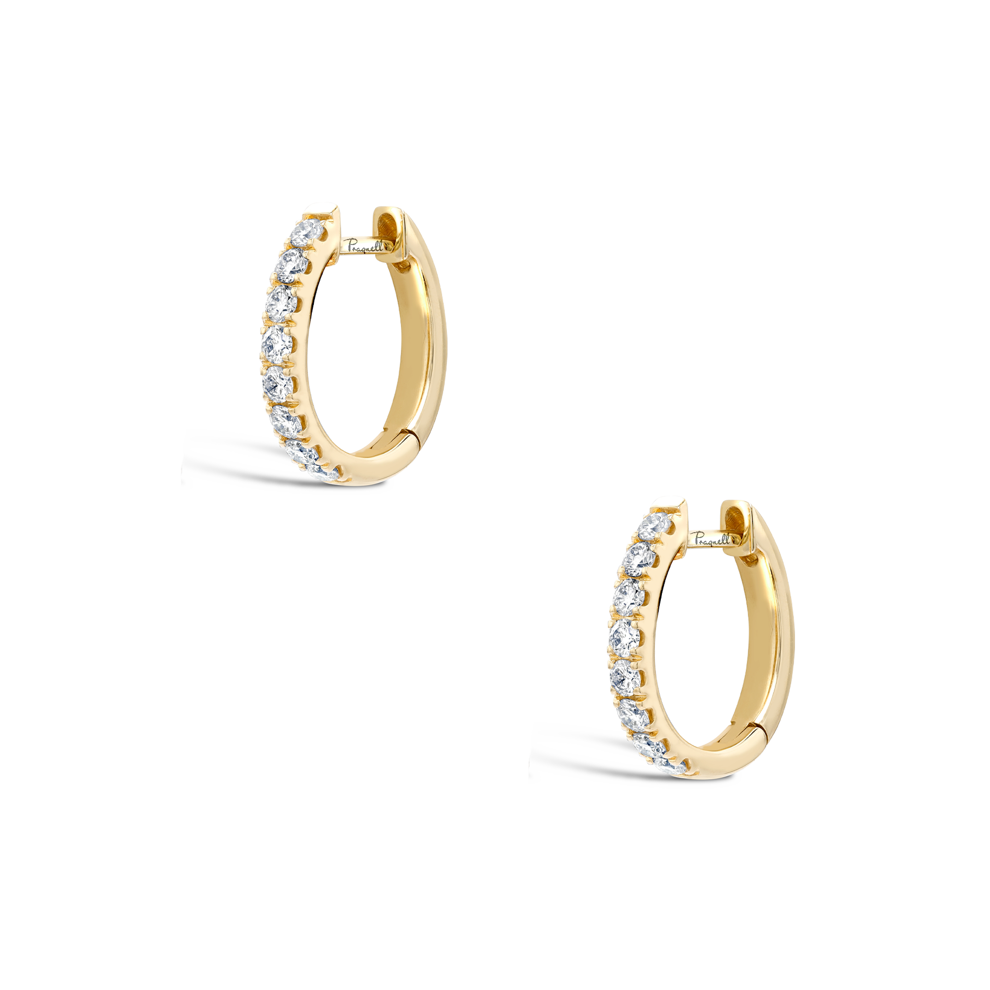 Brilliant Cut Diamond Hoop Earrings Brilliant cut, Claw set_3