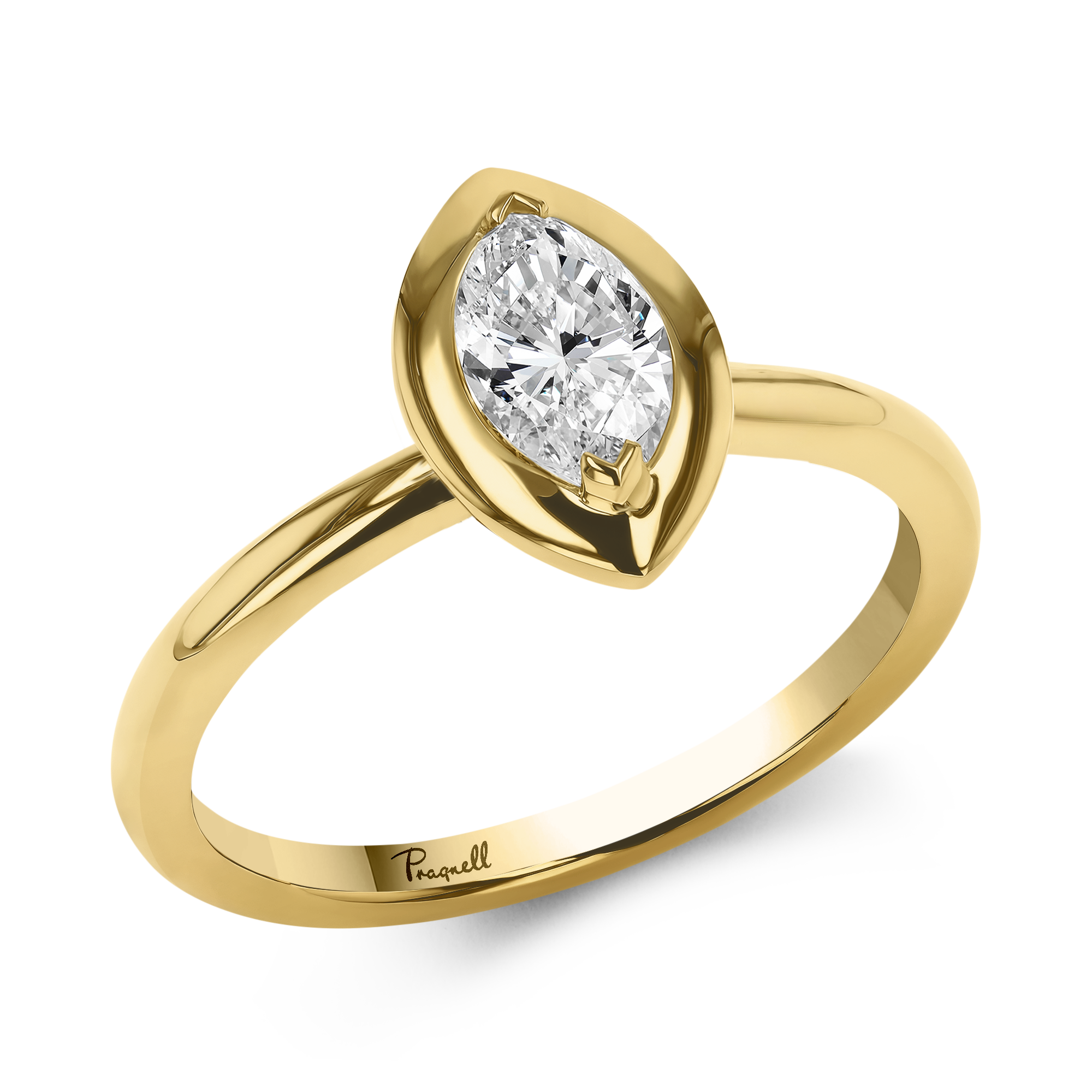 Skimming Stone 0.56ct Marquise Diamond Solitaire Ring Marquise Cut, Claw Set_1