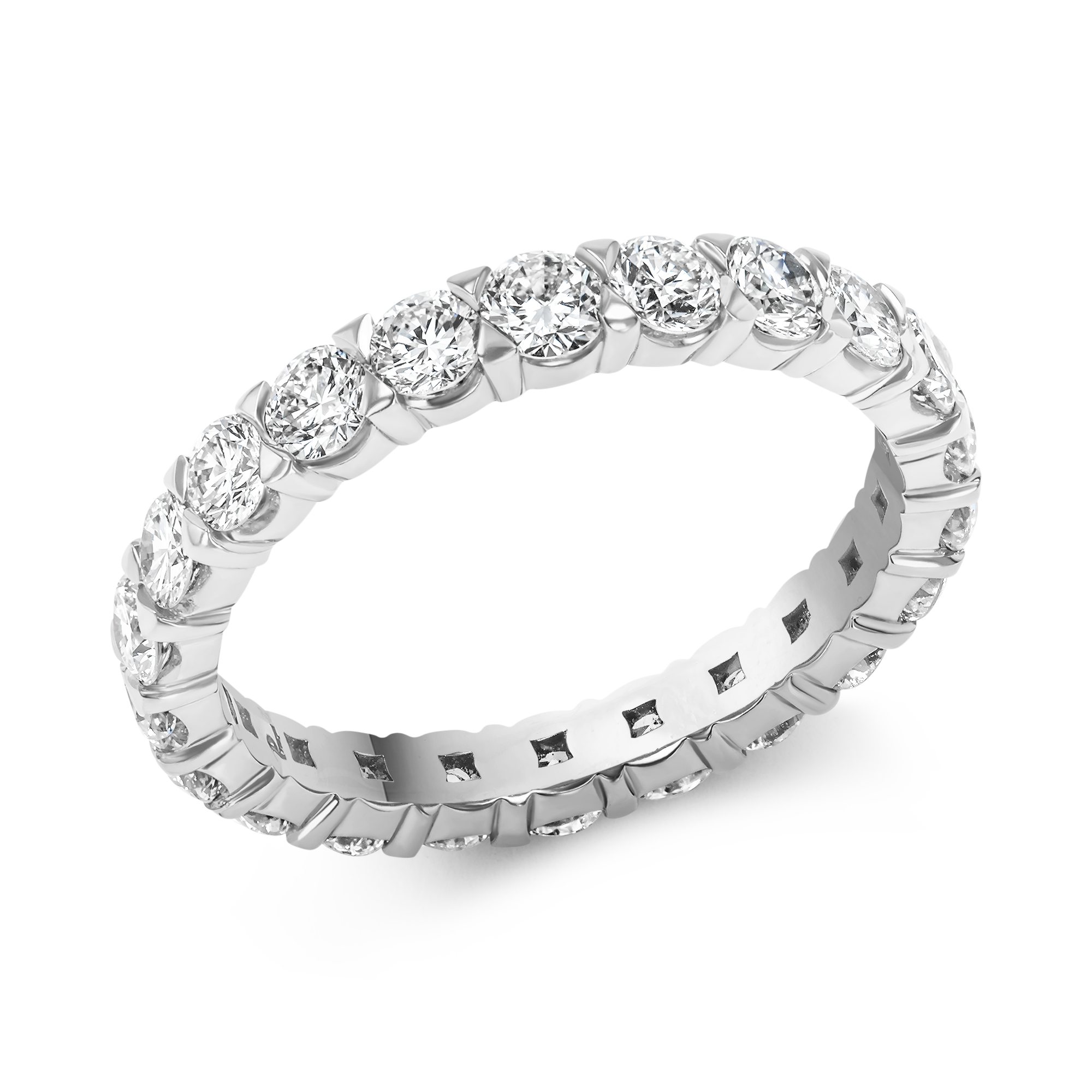 Brilliant Cut 2.08ct Diamond Full Eternity Ring in Platinum Brilliant Cut, Eternity, Claw Set_1