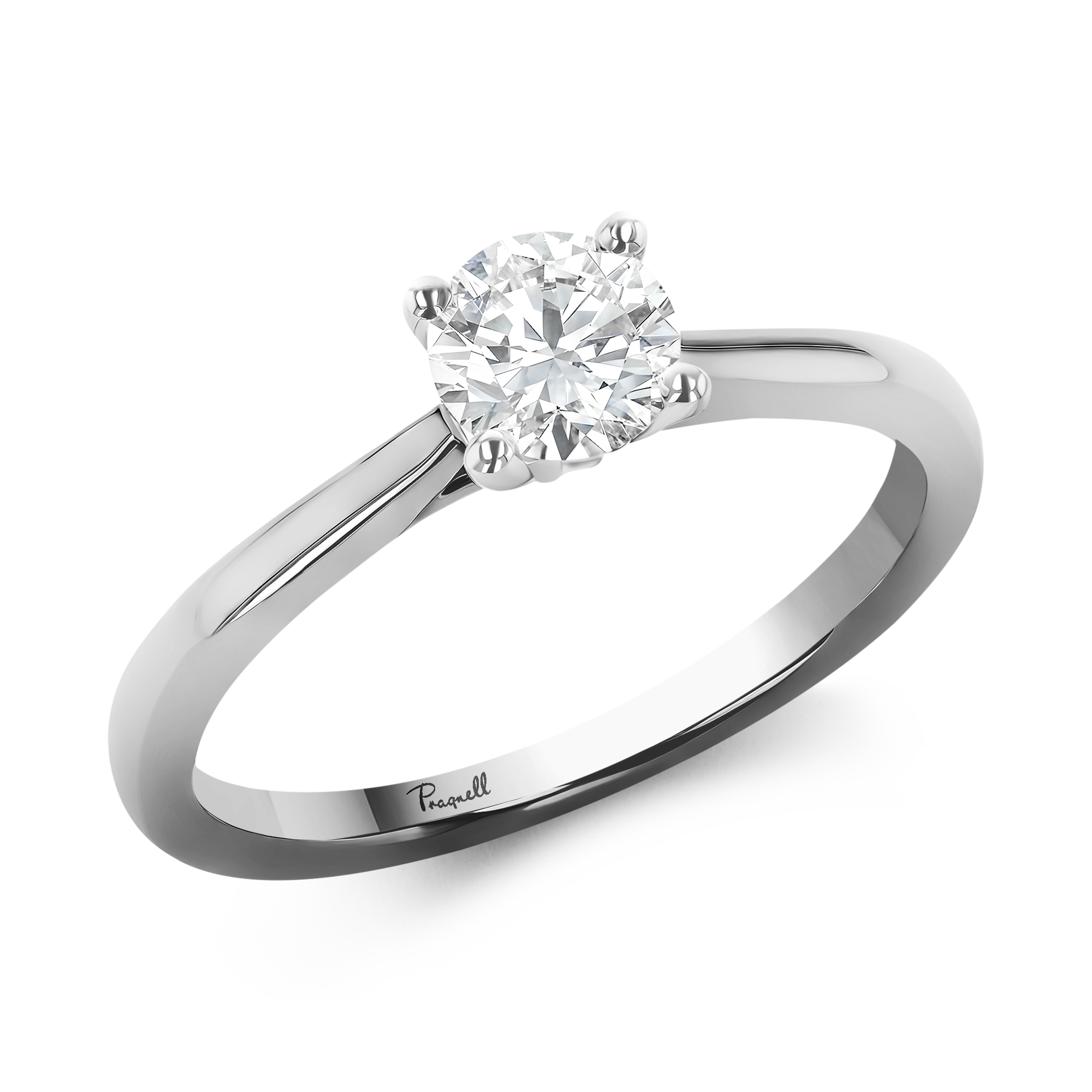 0.50CT Diamond Solitaire Ring Brilliant Cut, Solitaire, Four Claw Set_1