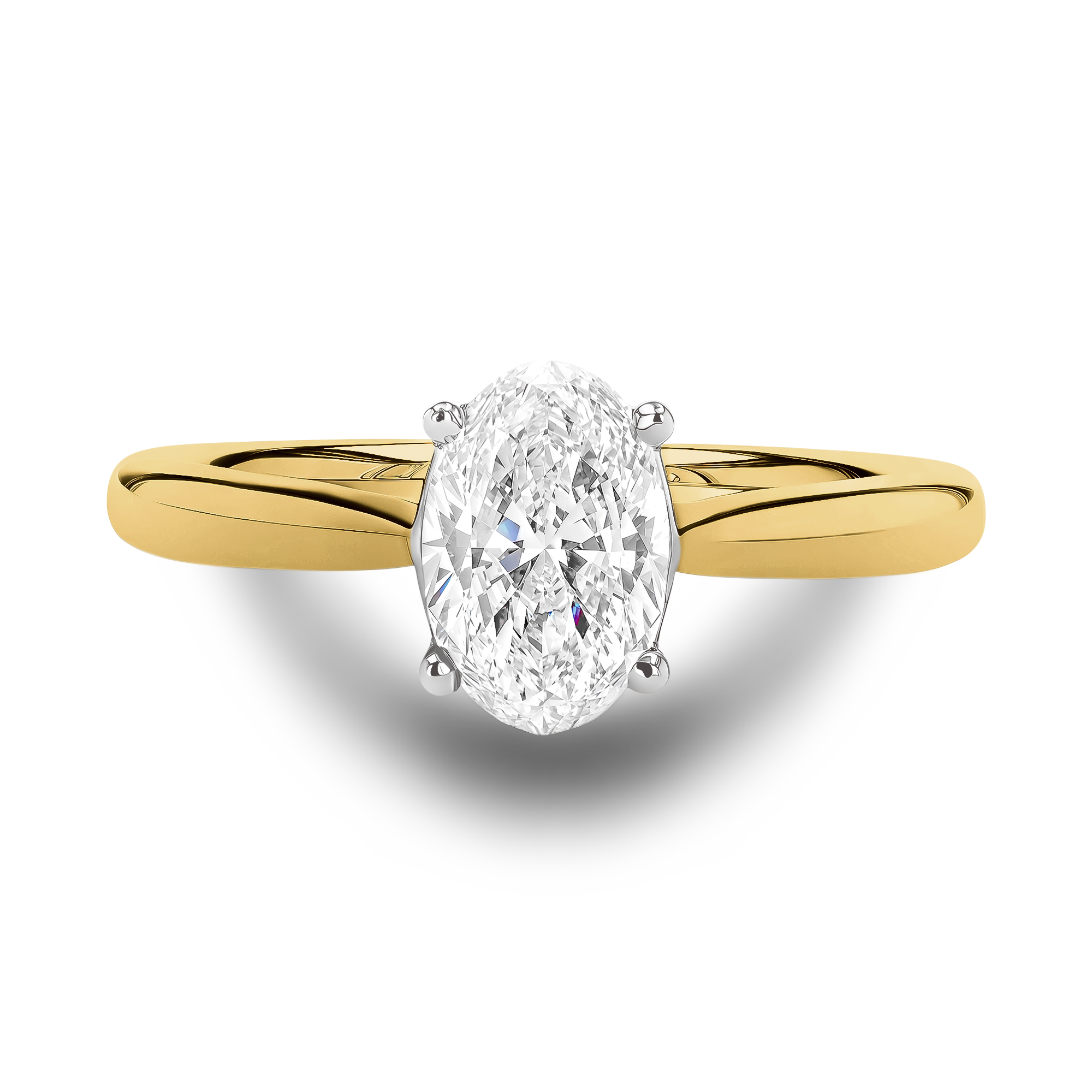 Gaia Oval Cut Diamond Solitaire Ring Oval Cut, Claw Set_2