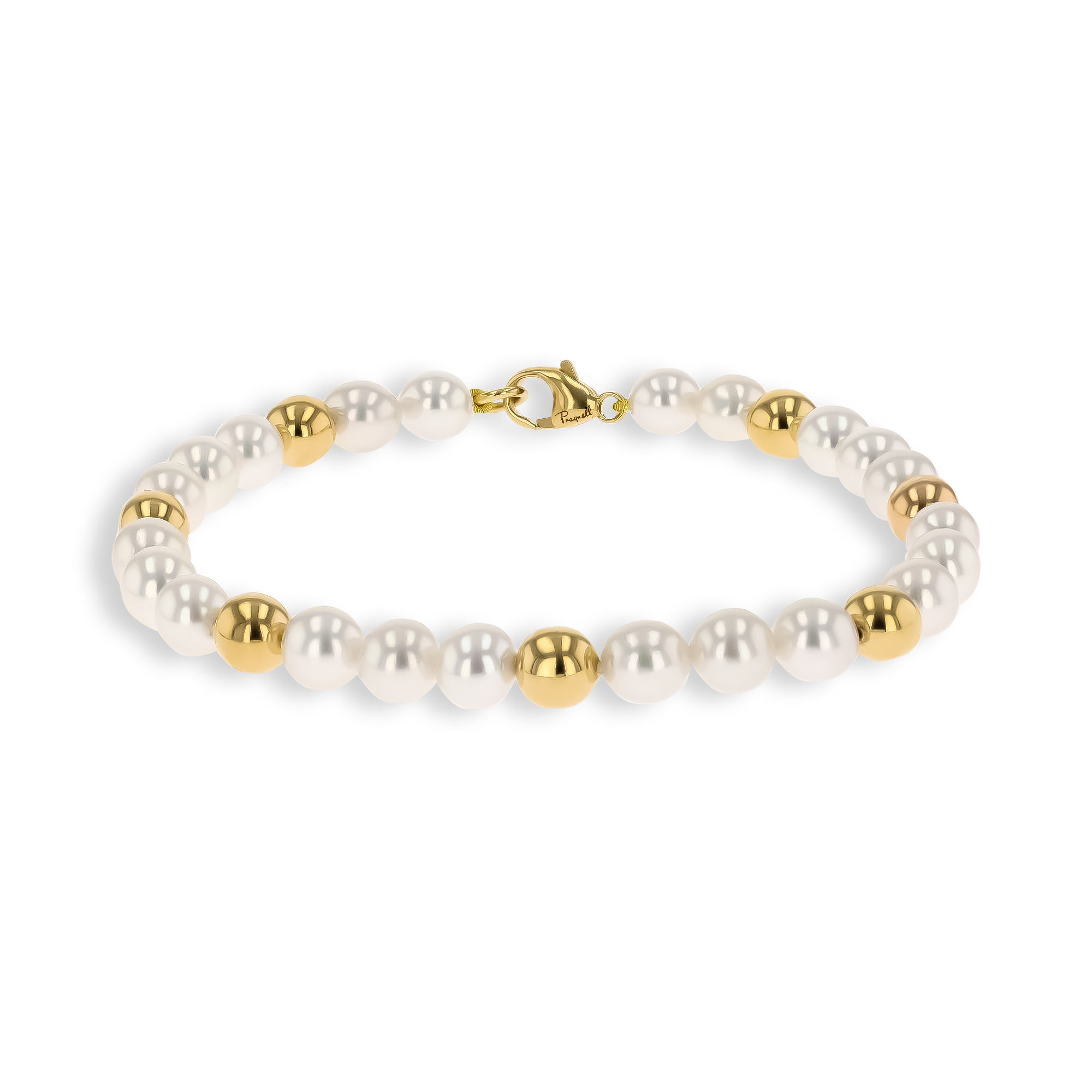 Akoya Pearl and Gold Bead Bracelet _1