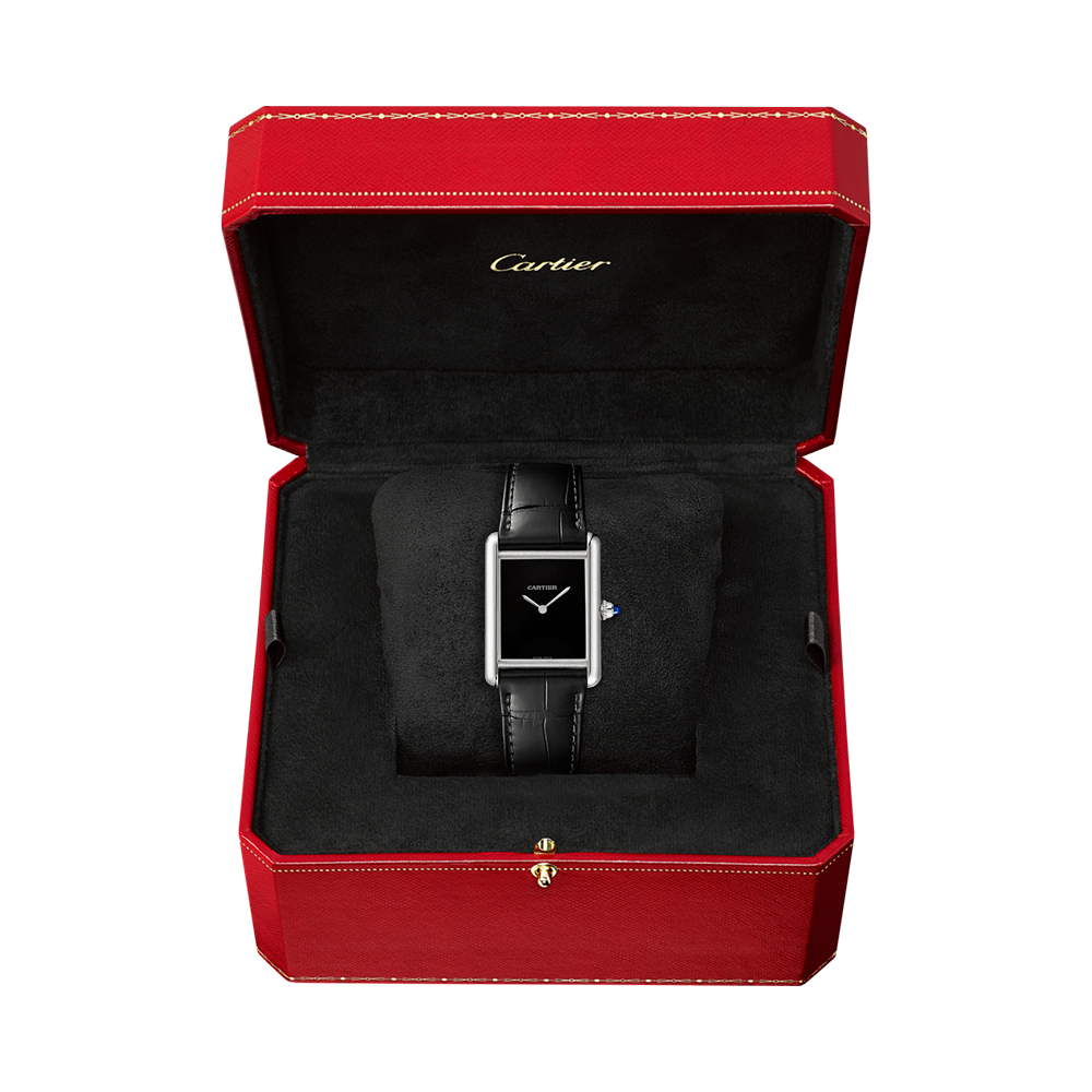 Cartier Tank Must 25.5mm, Black Plain Dial_4