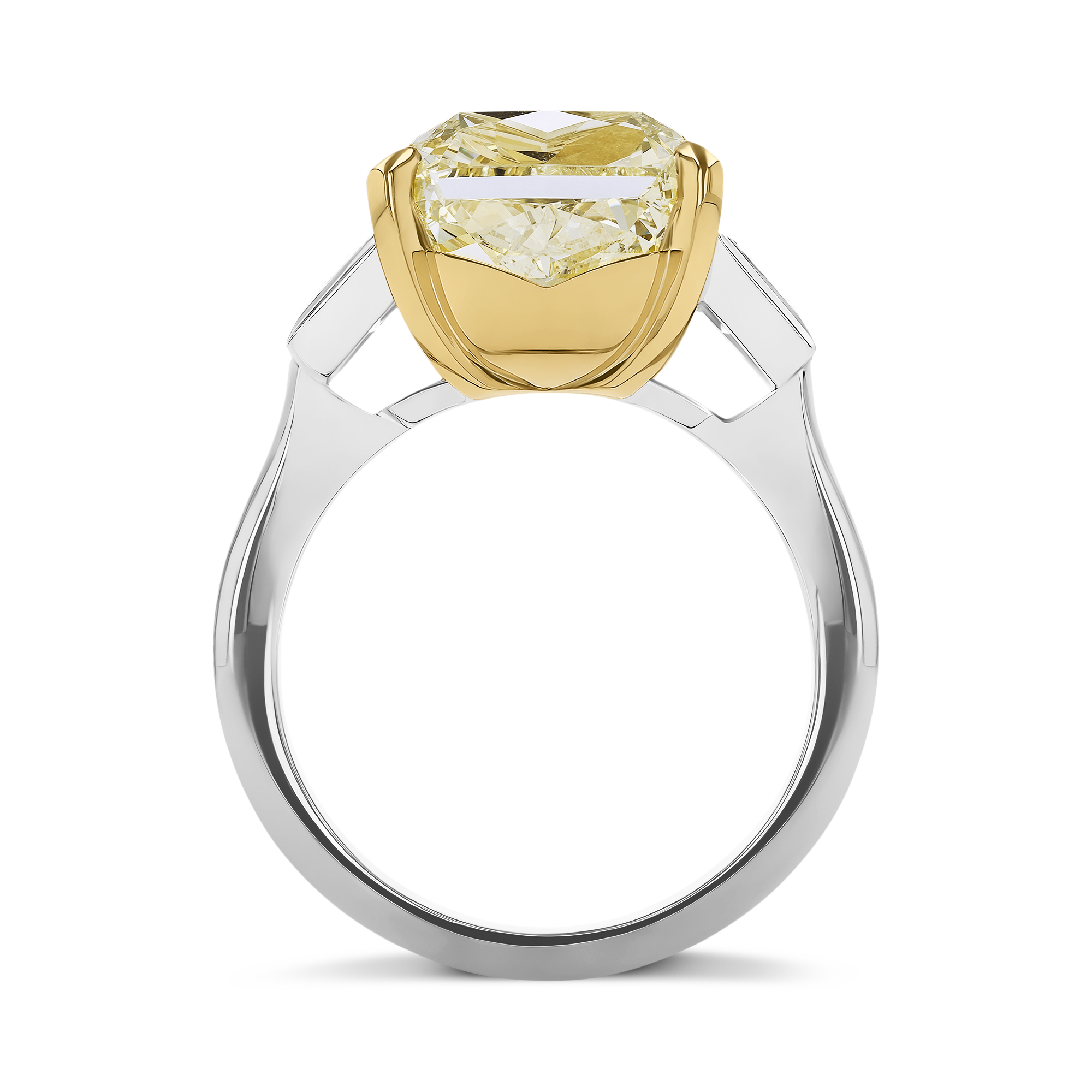 Radiant Cut 10.01ct Diamond Ring Radiant & Trapezoid Cut, Claw Set_3