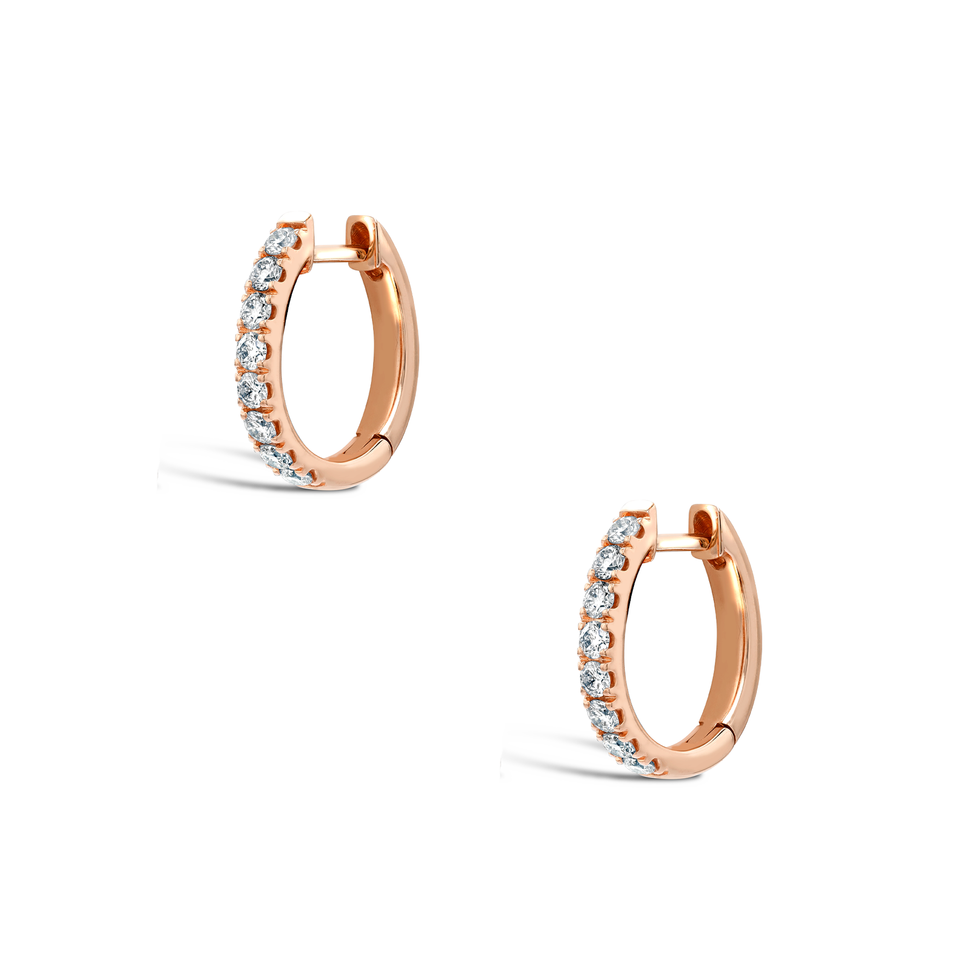 Brilliant Cut Diamond Hoop Earrings Brilliant cut, Claw set_3