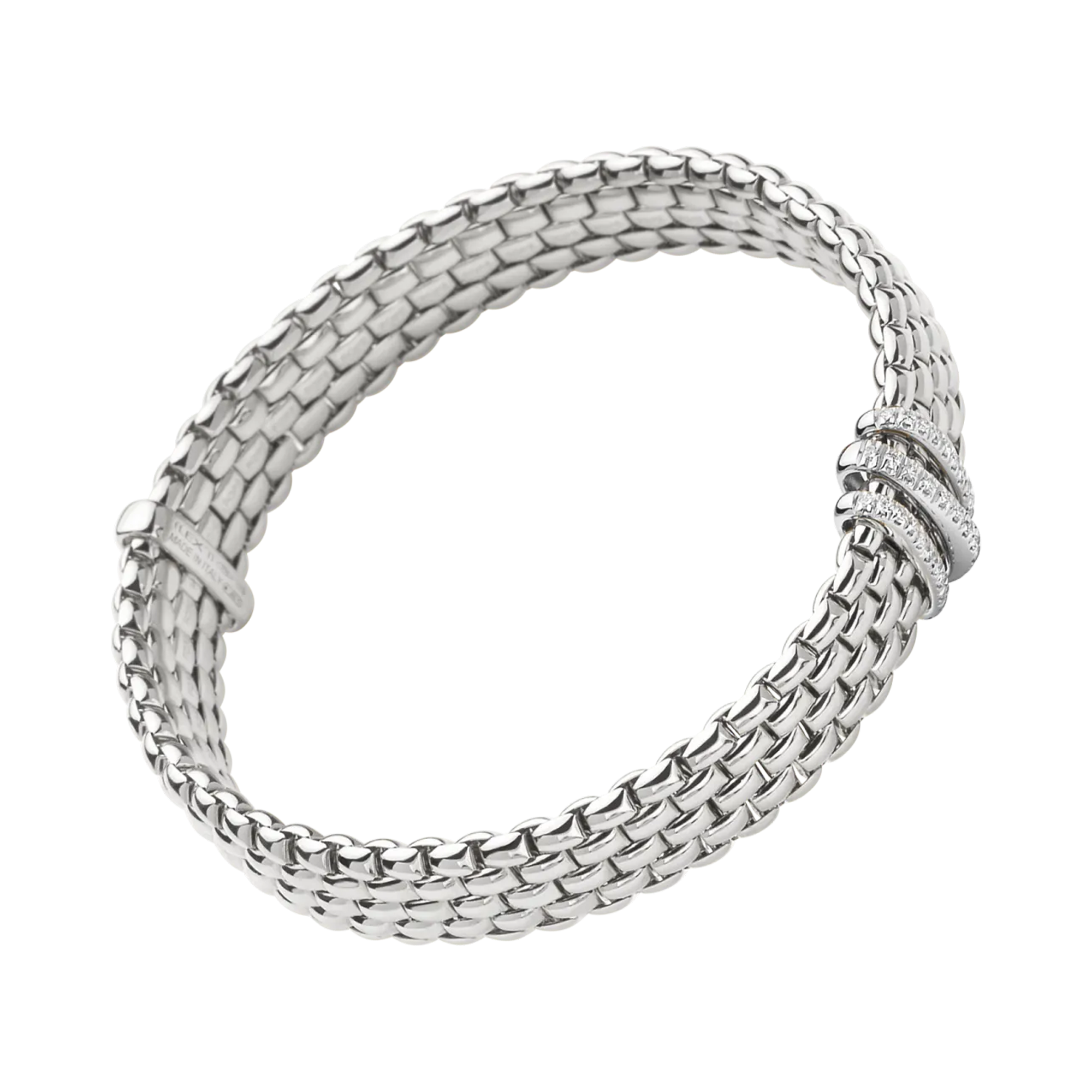 Fope Panorama Flex-It Bracelet Round Brilliant Cut, Pave Set_1