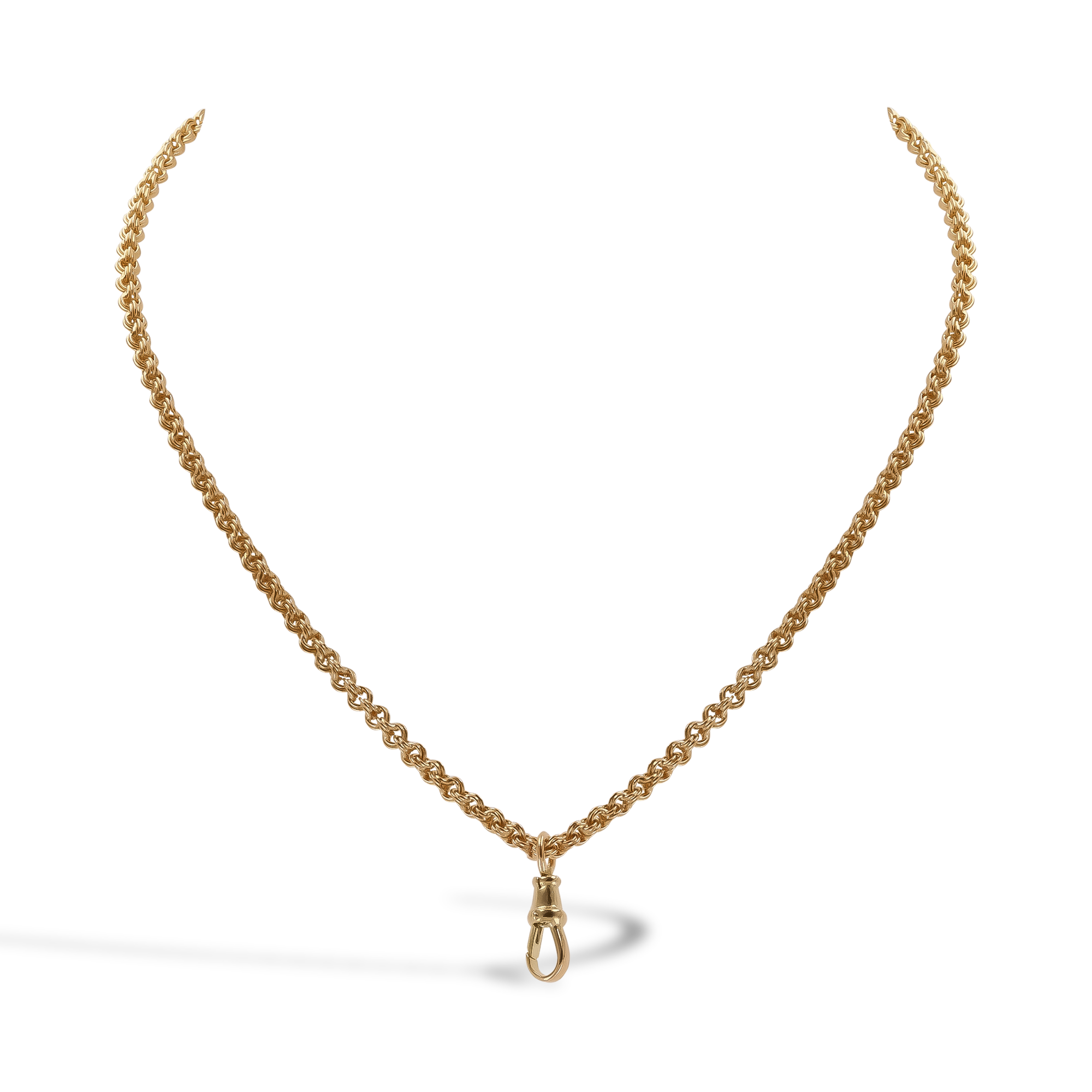 Edwardian 40cm Fancy Belcher Link Chain Necklace _1