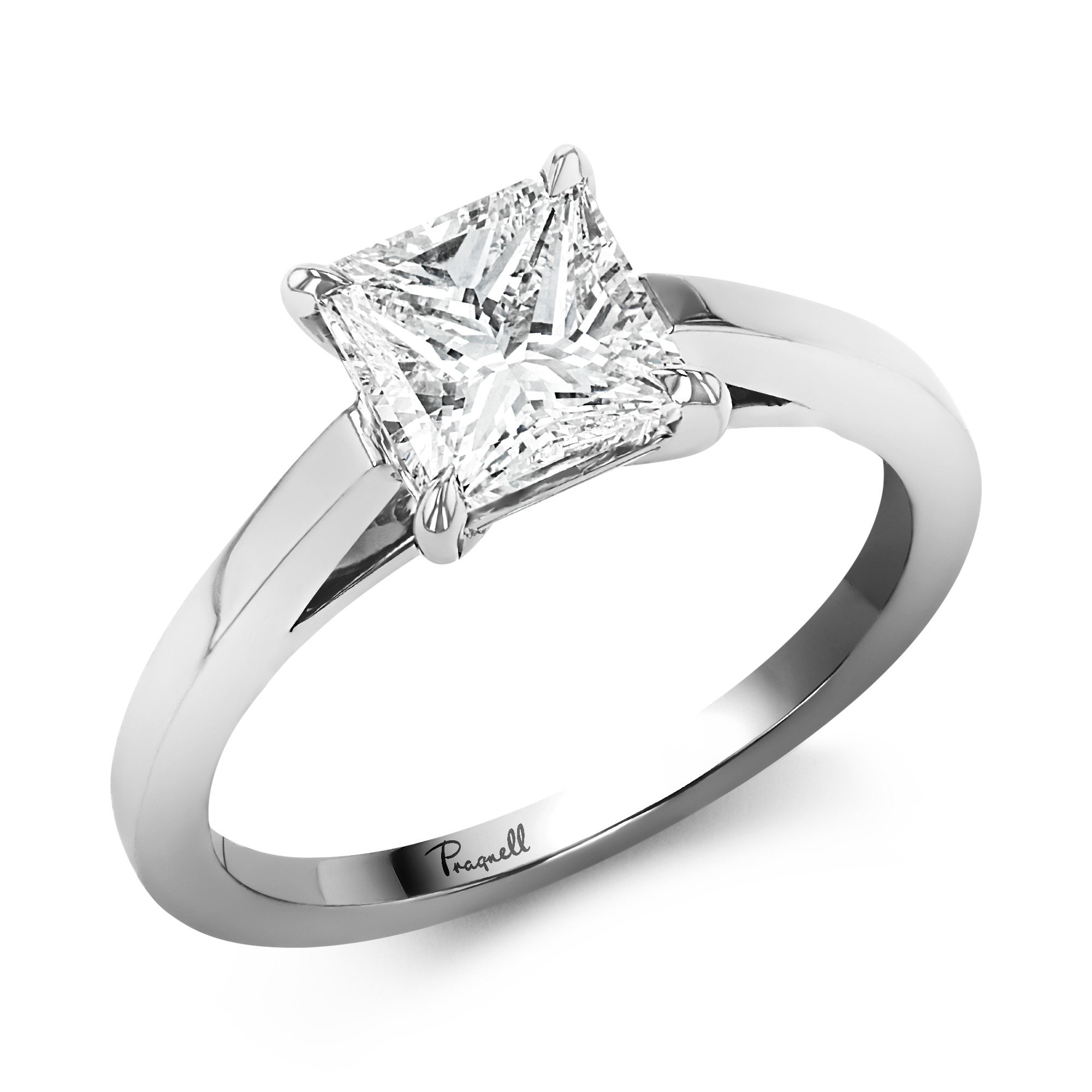 Classic 1.51ct Diamond Solitaire Ring Princess Cut, Claw Set_1