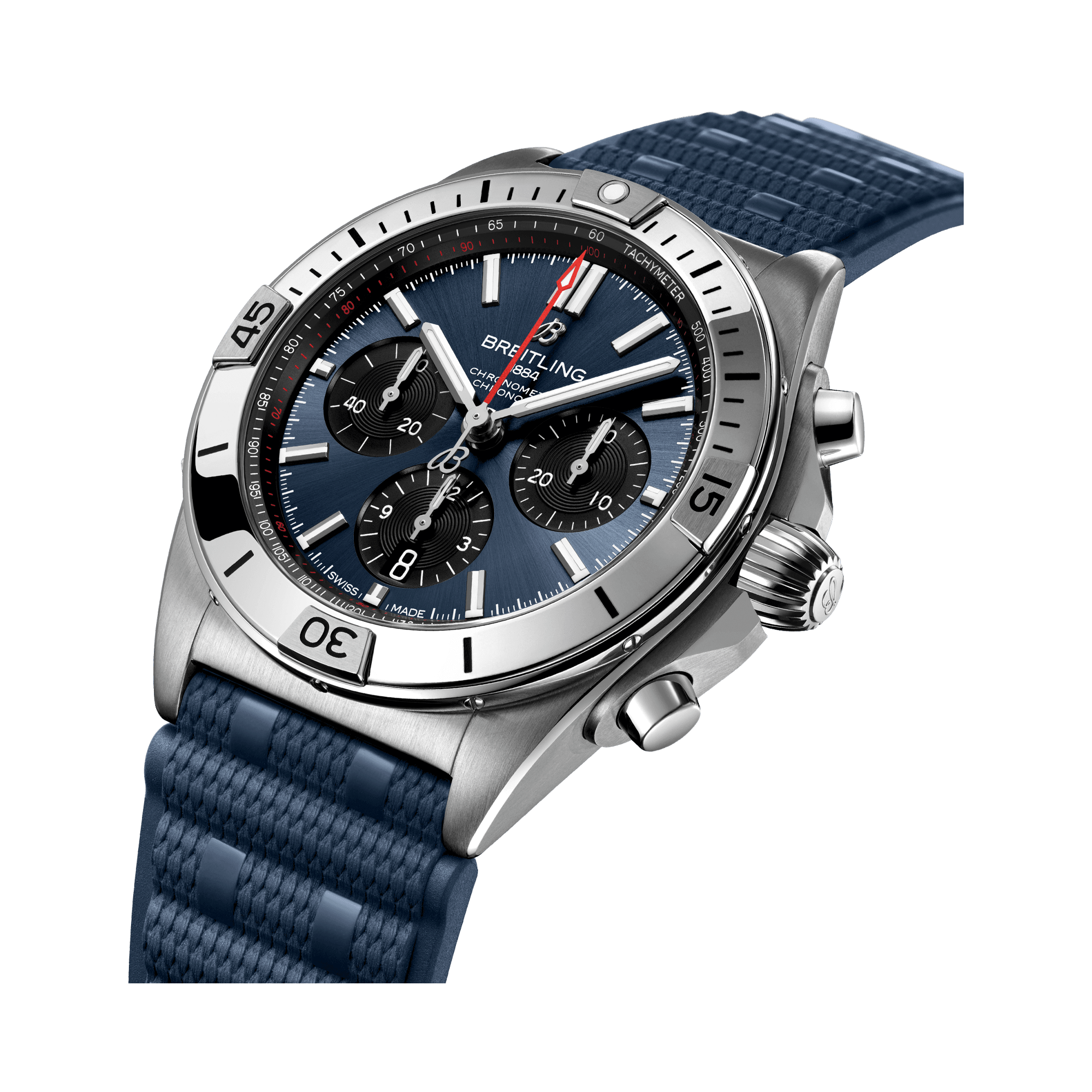 Breitling Chronomat B01 42mm, Blue Dial, Baton Numerals_2