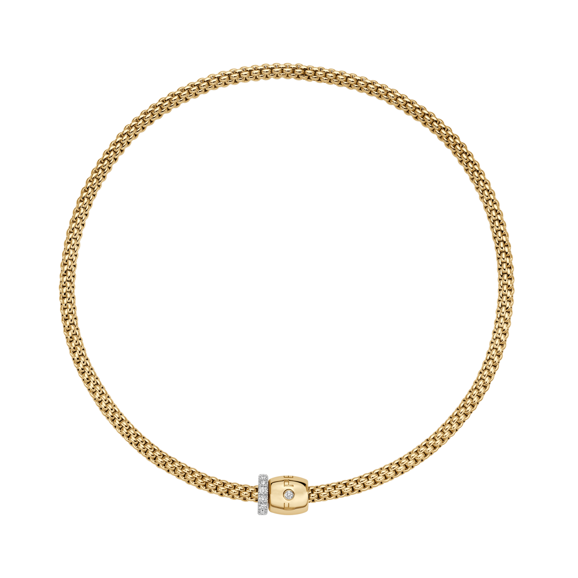 Fope Flex-it Diamond Necklace Round Brilliant Cut, Pave Set_1