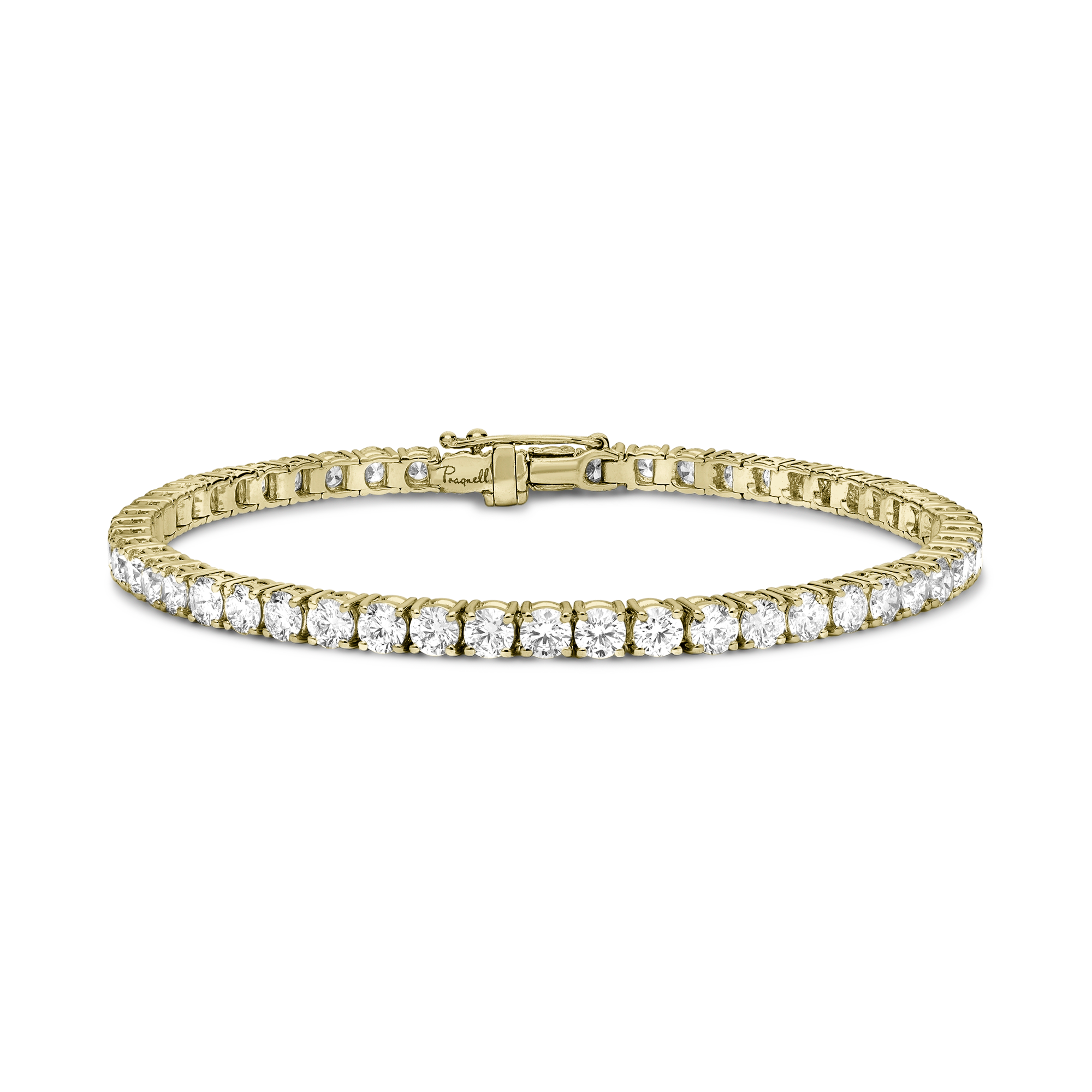 Contemporary Brilliant Cut Diamond Line Bracelet Brilliant cut, Claw set_1