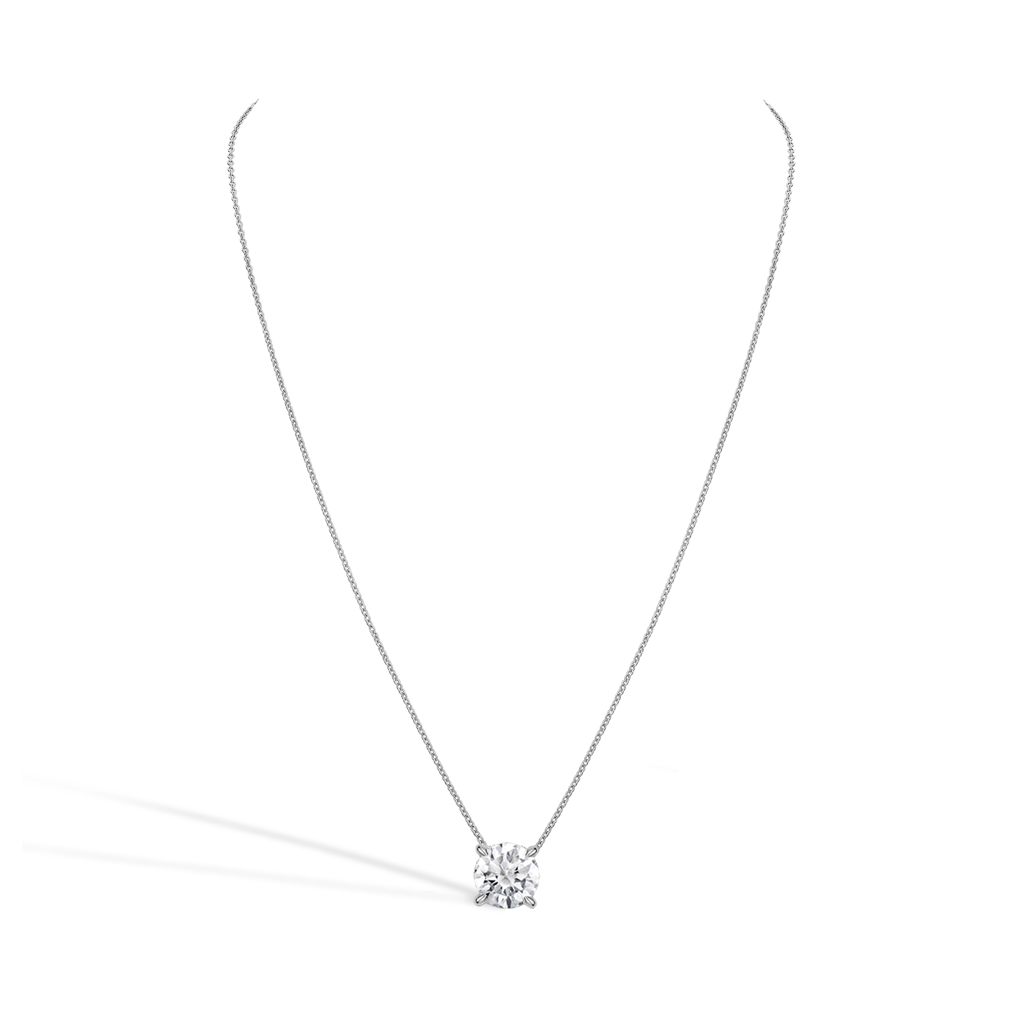 Brilliant Cut 1.70ct Diamond Pendant in 18ct White Gold Brilliant cut, Claw set_2