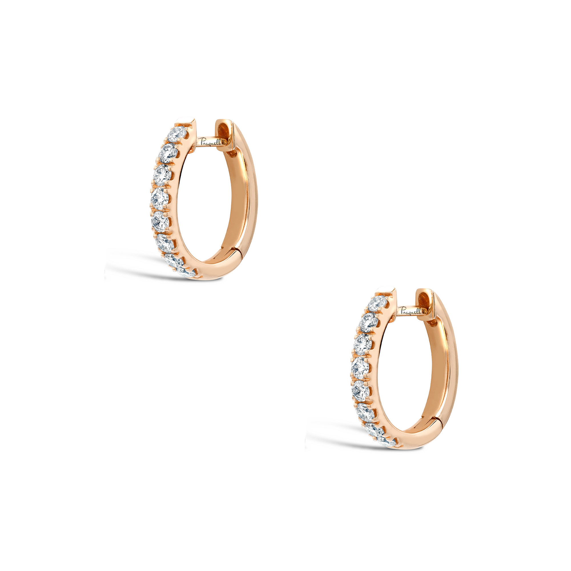 Brilliant Cut Diamond Hoop Earrings Brilliant cut, Claw set_3