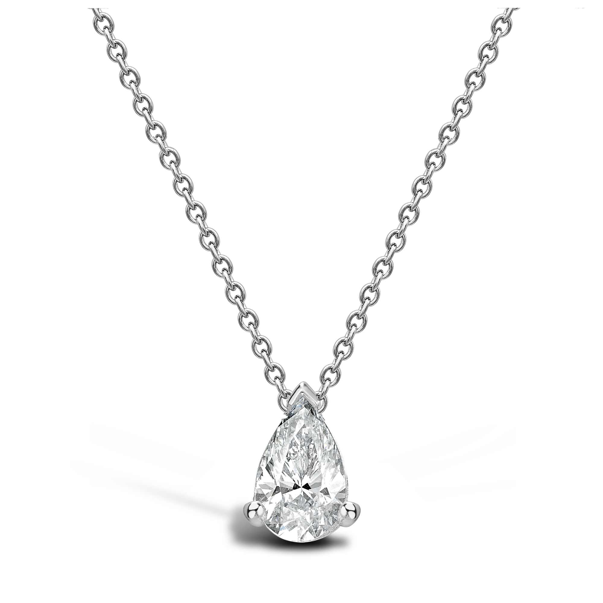 Brilliant Cut 0.25ct Diamond Pendant in 18ct White Gold Brilliant cut, Claw set_1